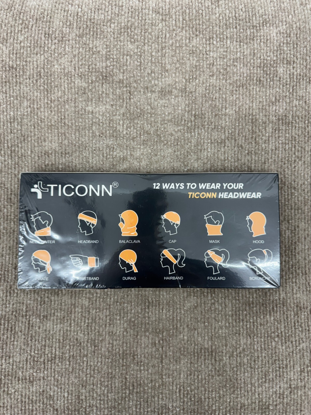 Ticonn 2 Pack Black Neck Gaiter Unisex Adults One Size