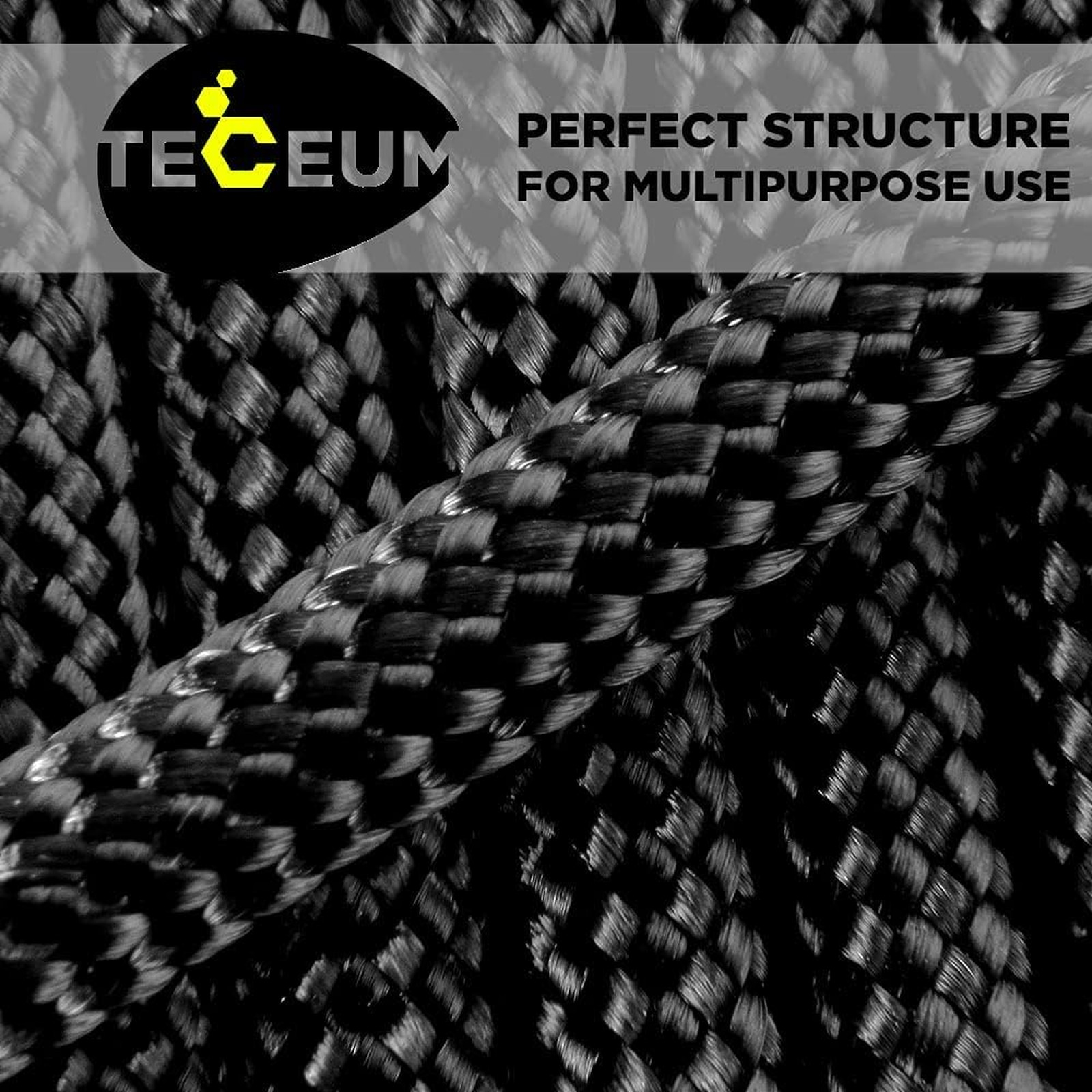 Paracord Rope 550 lb Nylon Core 4mm 50ft to 1000ft Black Mil-Spec Utility