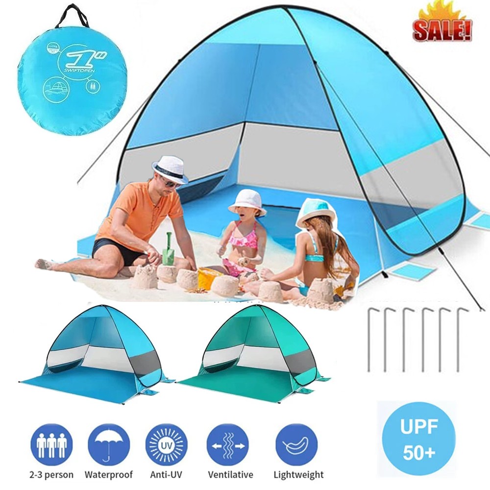 Pop Up Instant Installation Beach Tent Outdoors Sun Shelter Portable Canopy Tent