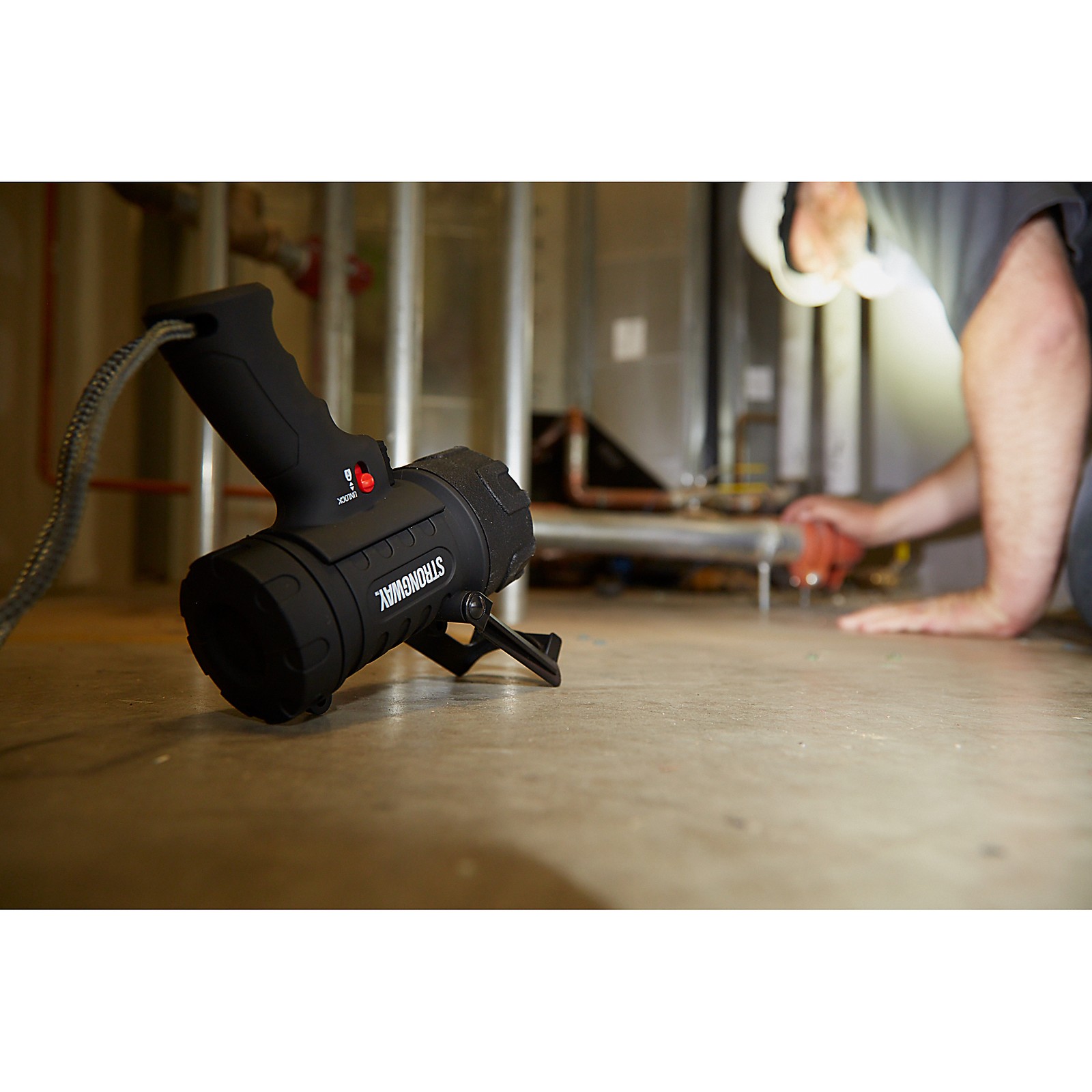 Strongway Rechargeable Spotlight, 1000 Lumens, 15 Watts, 1100ft. Beam Distance