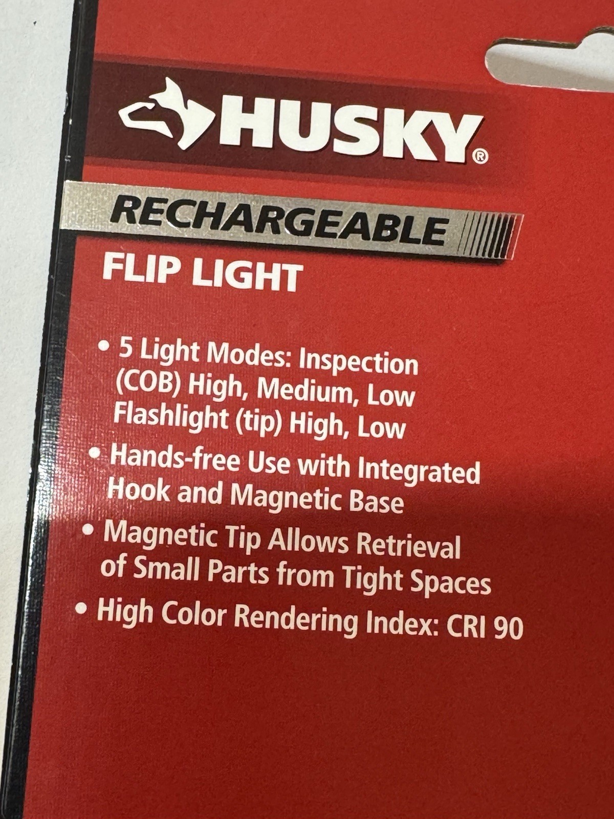 Husky Rechargeable UV Flip Flashlight 1200 Lumens 1014 702 068