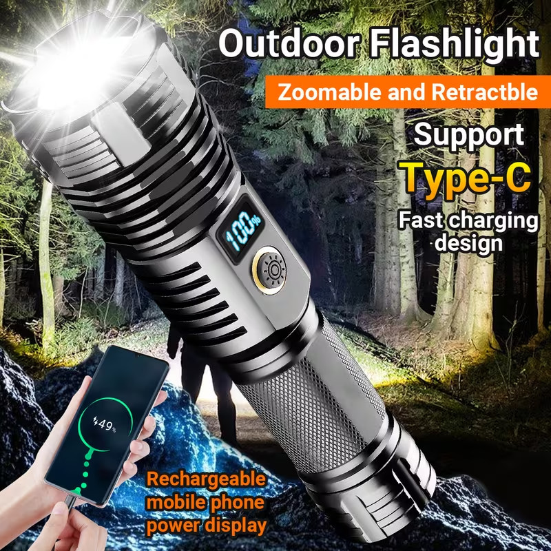 NEW 3000 Lumen GARBERIEL GF 1510 Rechargeable Li-Ion 26650 Aluminum Flashlight