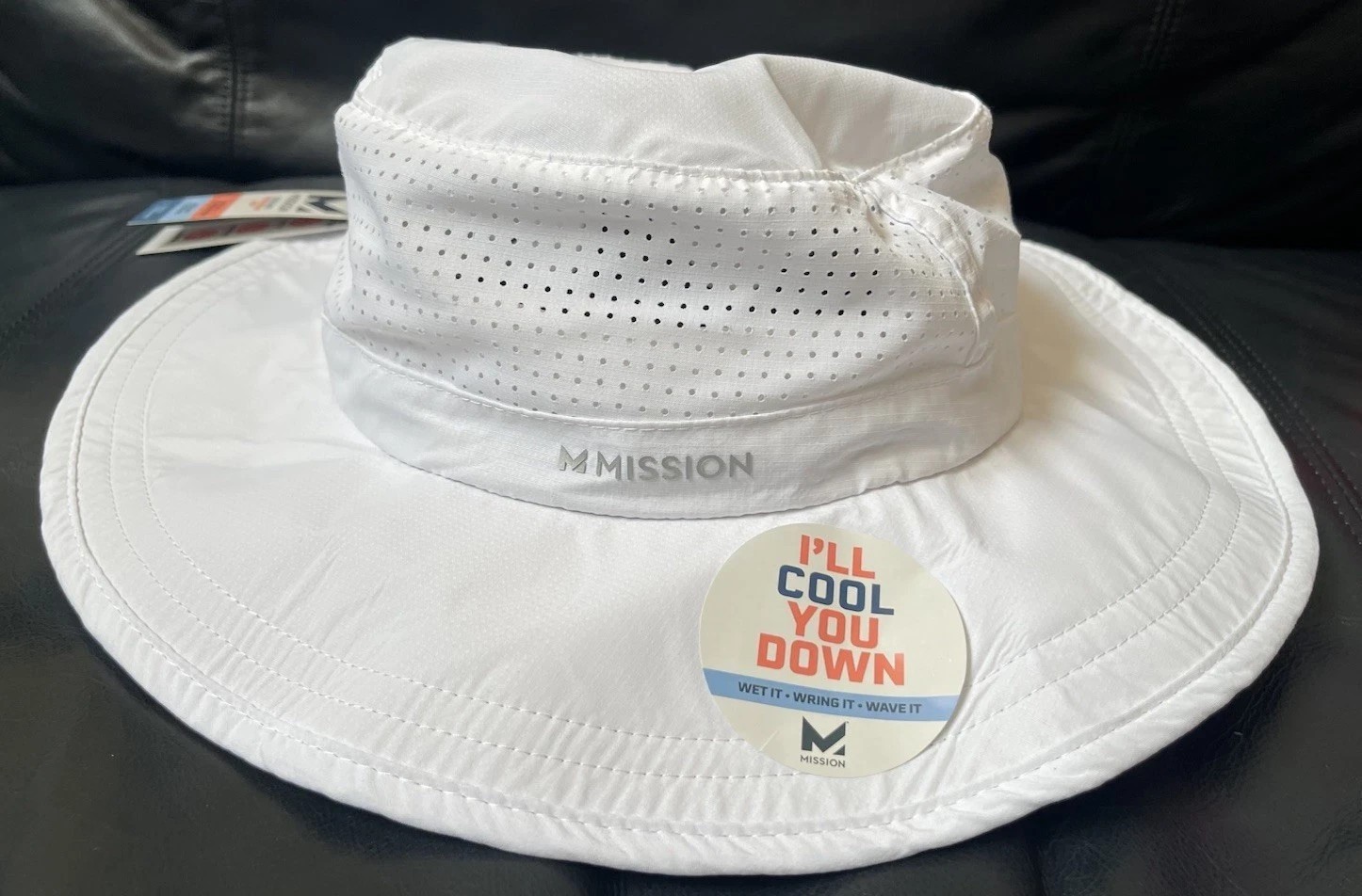 Mission Cooling Anywhere Boonie Hat Cloud White Adult UPF50-Cools You Down