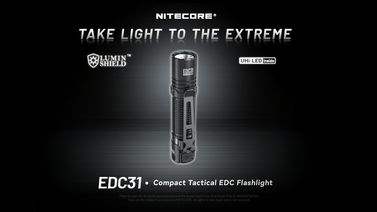 Nitecore EDC31 Torch 3500 LM USB-C Rechargeable Compact Tactical EDC Flashlight