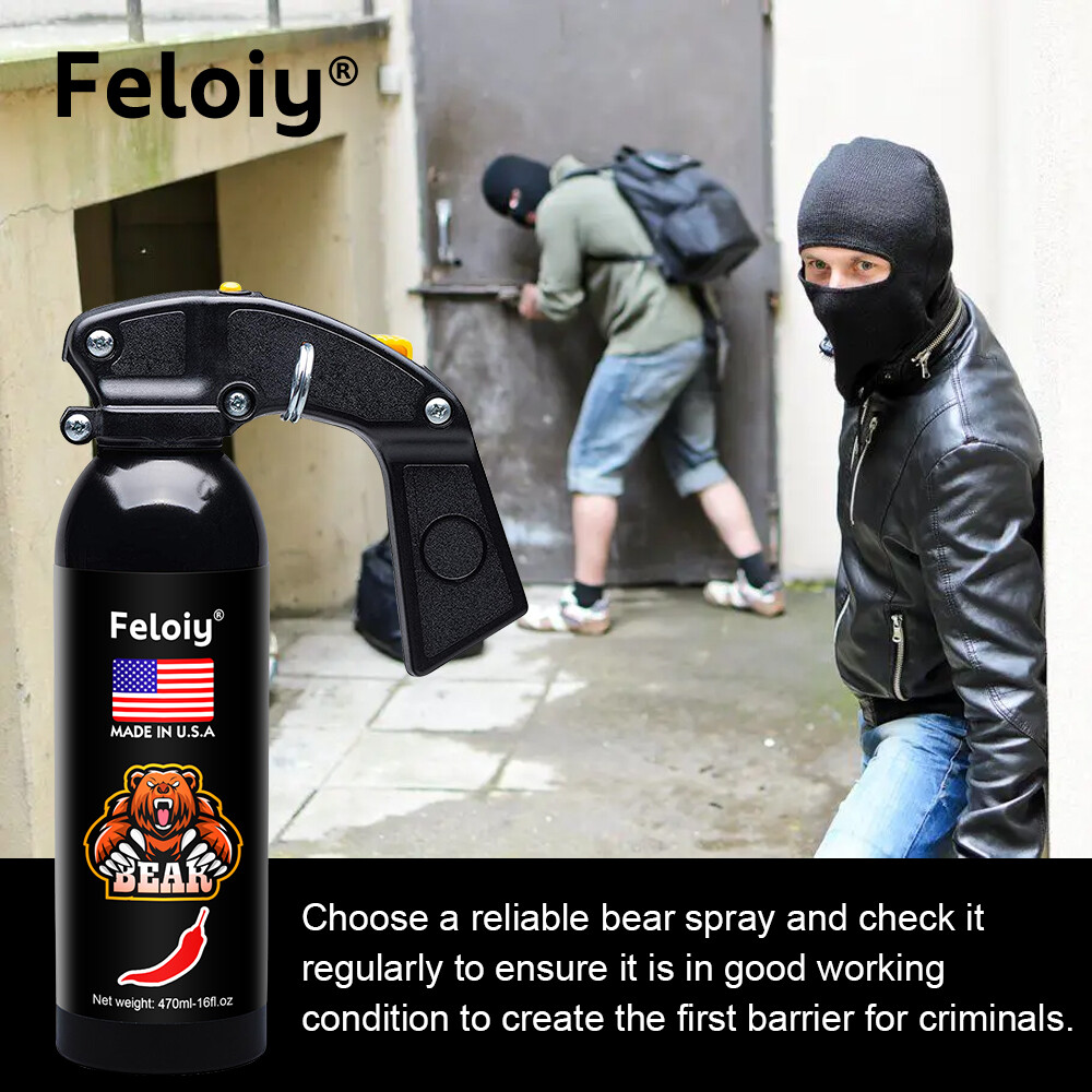 Feloiy 16 oz. Bear Repellent Survival Spray Deterrent 35ft