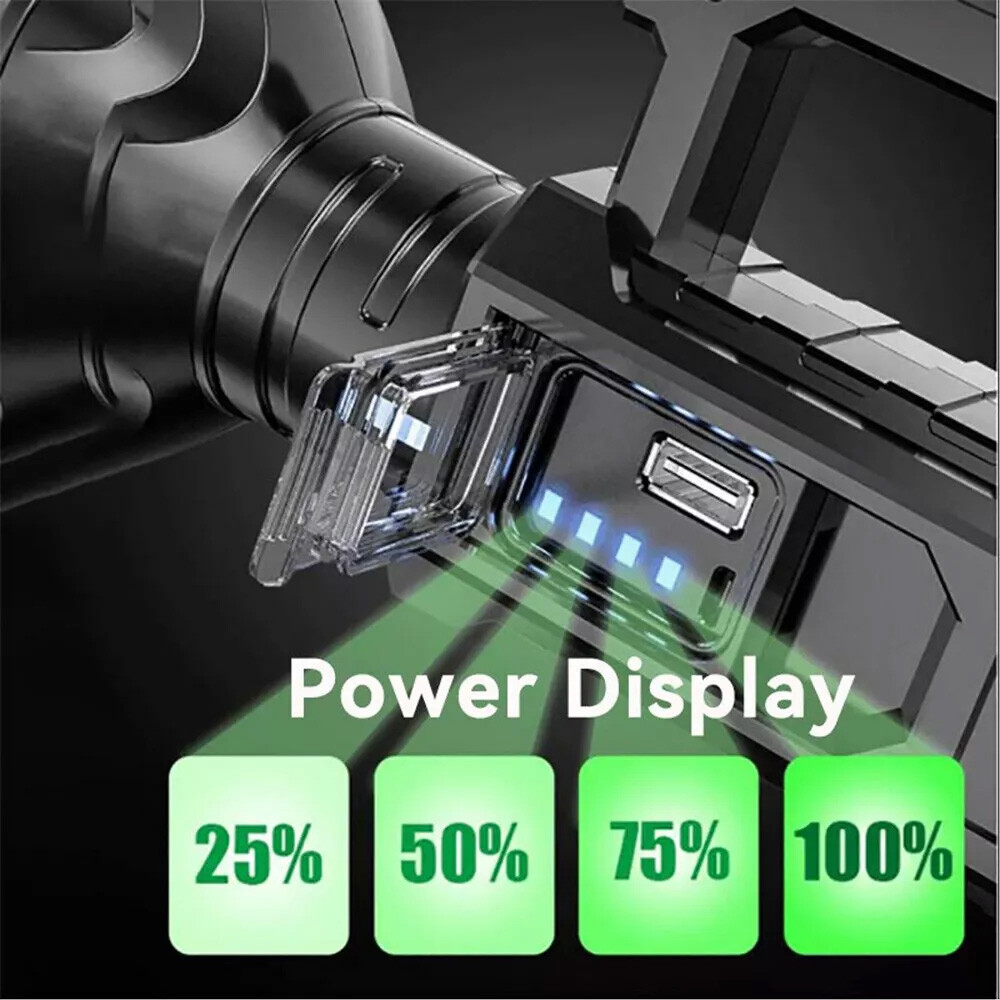 Rechargeable Spotlight 9000000 Lumens Handheld Hunting Flashlight Led Spot light