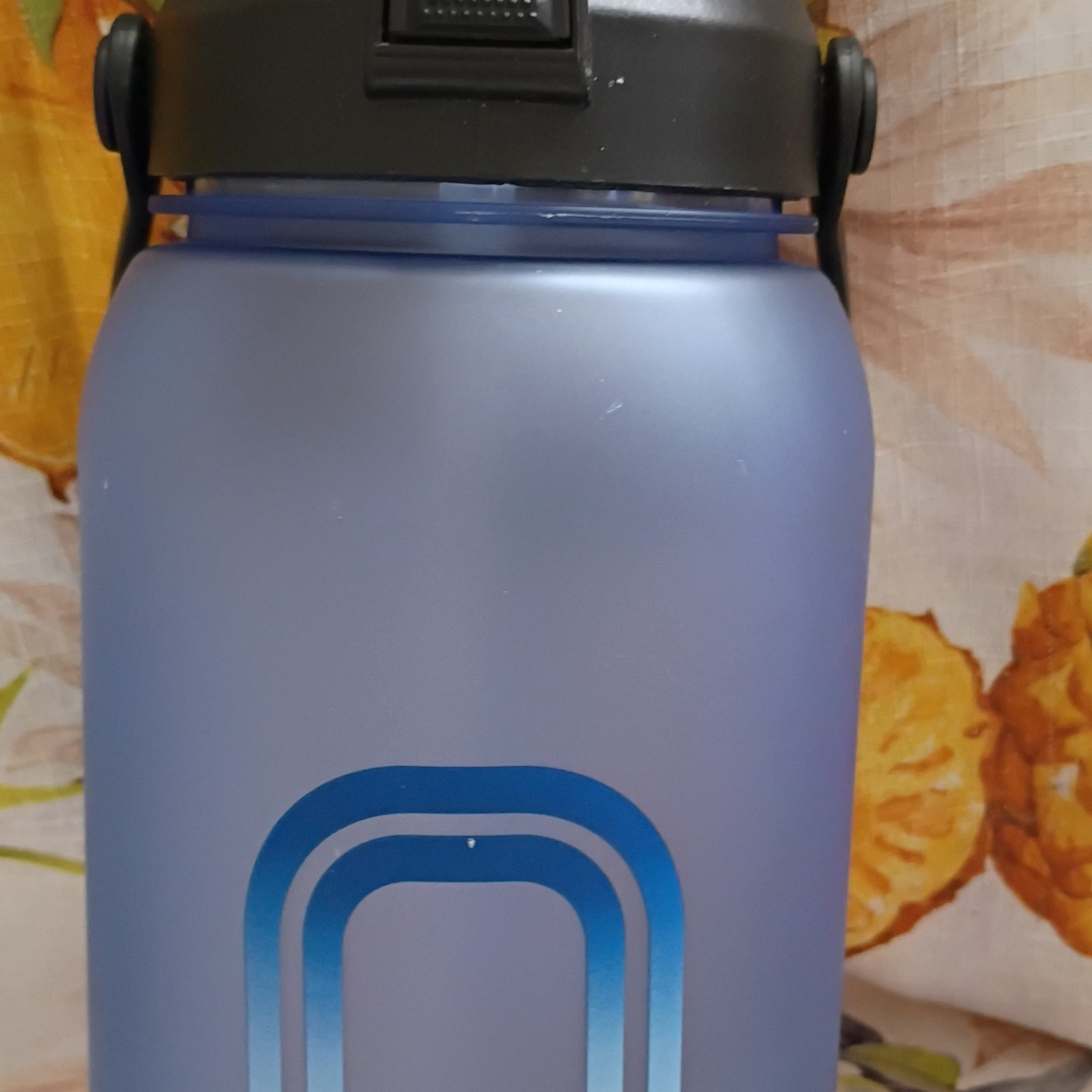 Overtime 12 fl oz Blue Plastic BPA-Free Flip Lock Water Bottle OTPPWJ-12IBLG