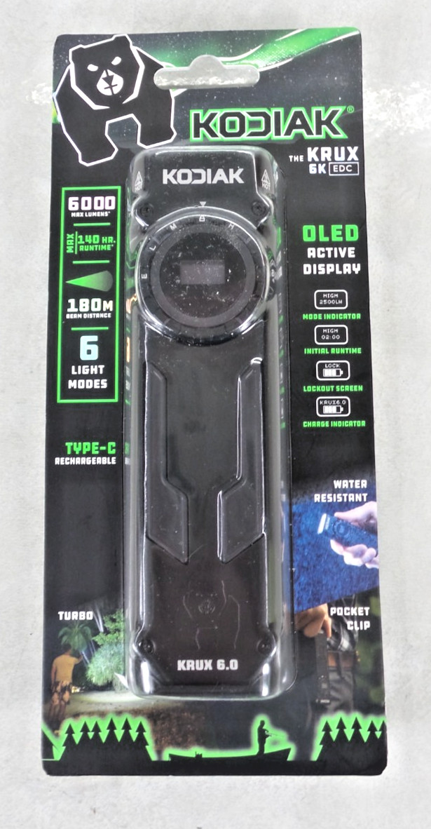 KODIAK 10BE13 6000 MAX LUMENS 3.7 V FLASHLIGHT (BT-G38136670-01 (JR) BY-22F)