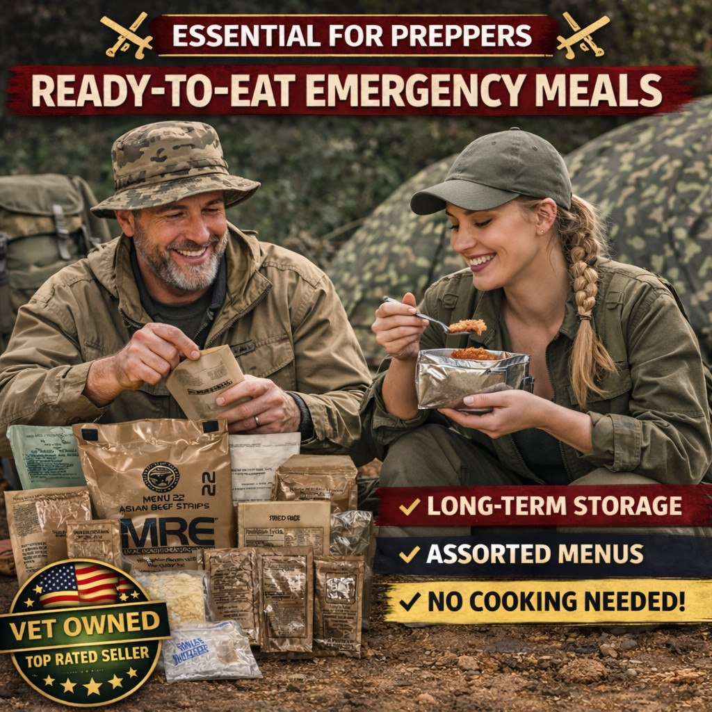 Military MRE 2 Pack Emergency Meals – Ready To Eat Survival Food, USA Made