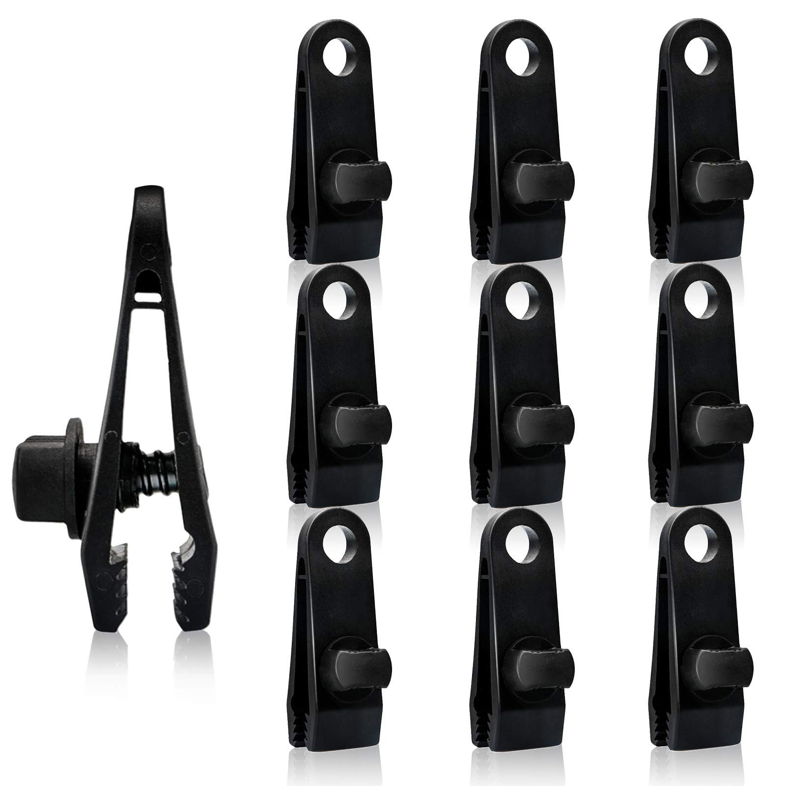 Tarp Clips Heavy Duty Lock Grip, Plastic Tarp Clamps, Linoleum Tent Clip | 10pcs