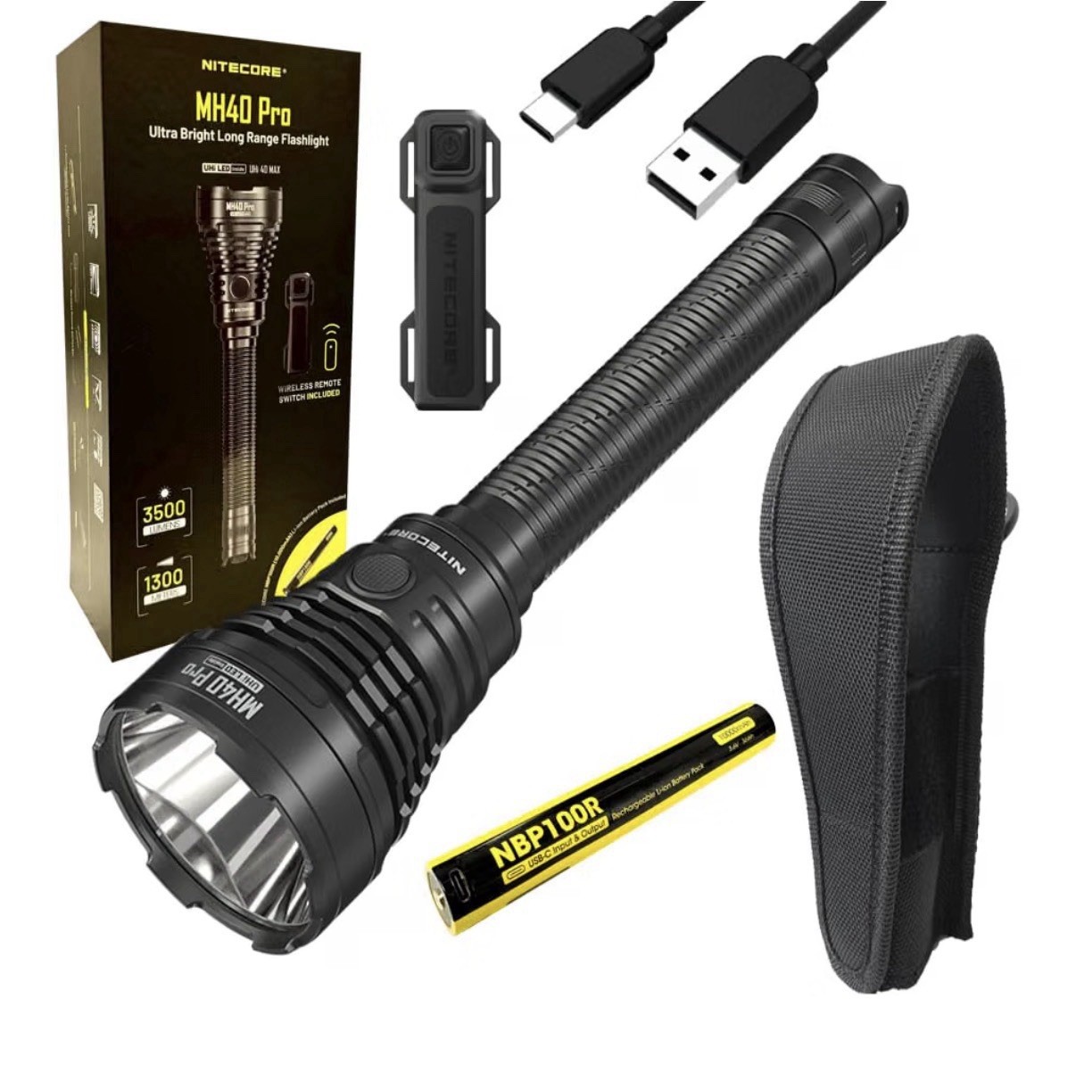 Nitecore MH40 Pro 3500 Lumen Long Throw Flashlight