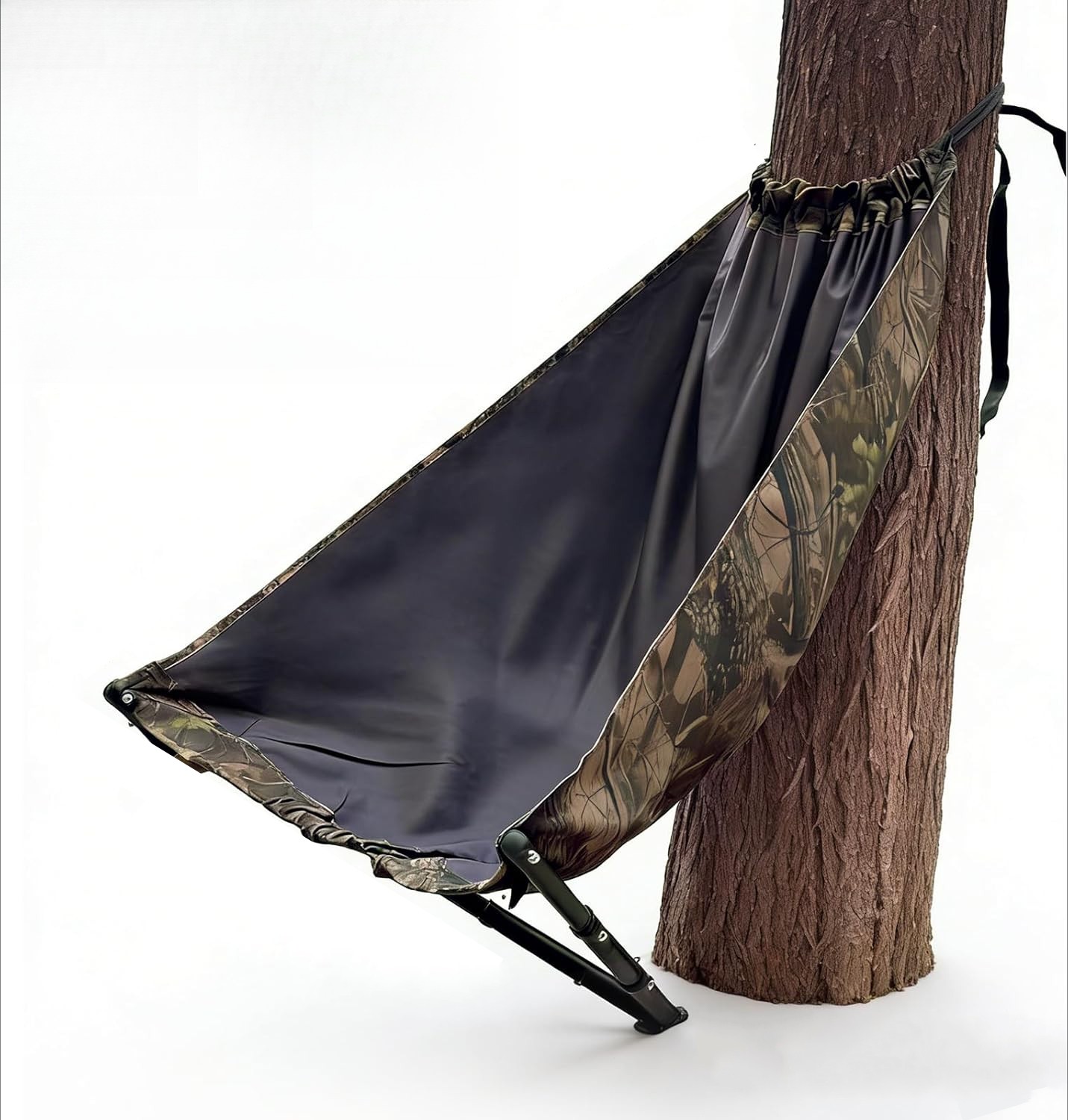 Outdoors Low Down Hunting Seat Folding Hammock Tree Chair Adjustable Height Seat