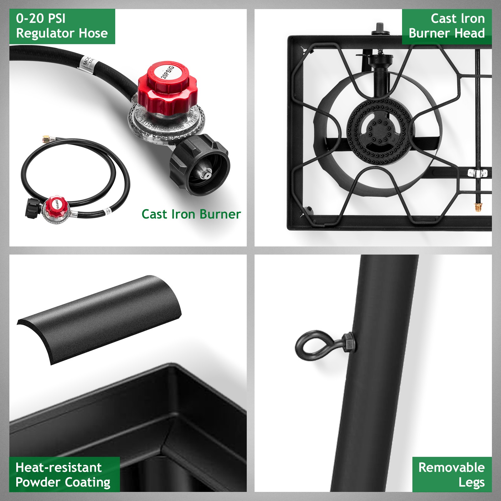 225000 BTU Propane Stove 3 Burner Gas Outdoor Portable Camping Party BBQ Grill