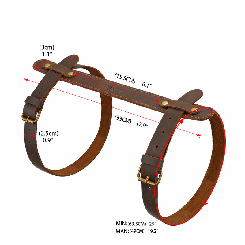TOURBON Leather Outdoor Picnic Blanket Carrier Strap for Camping/Festivals/Trip