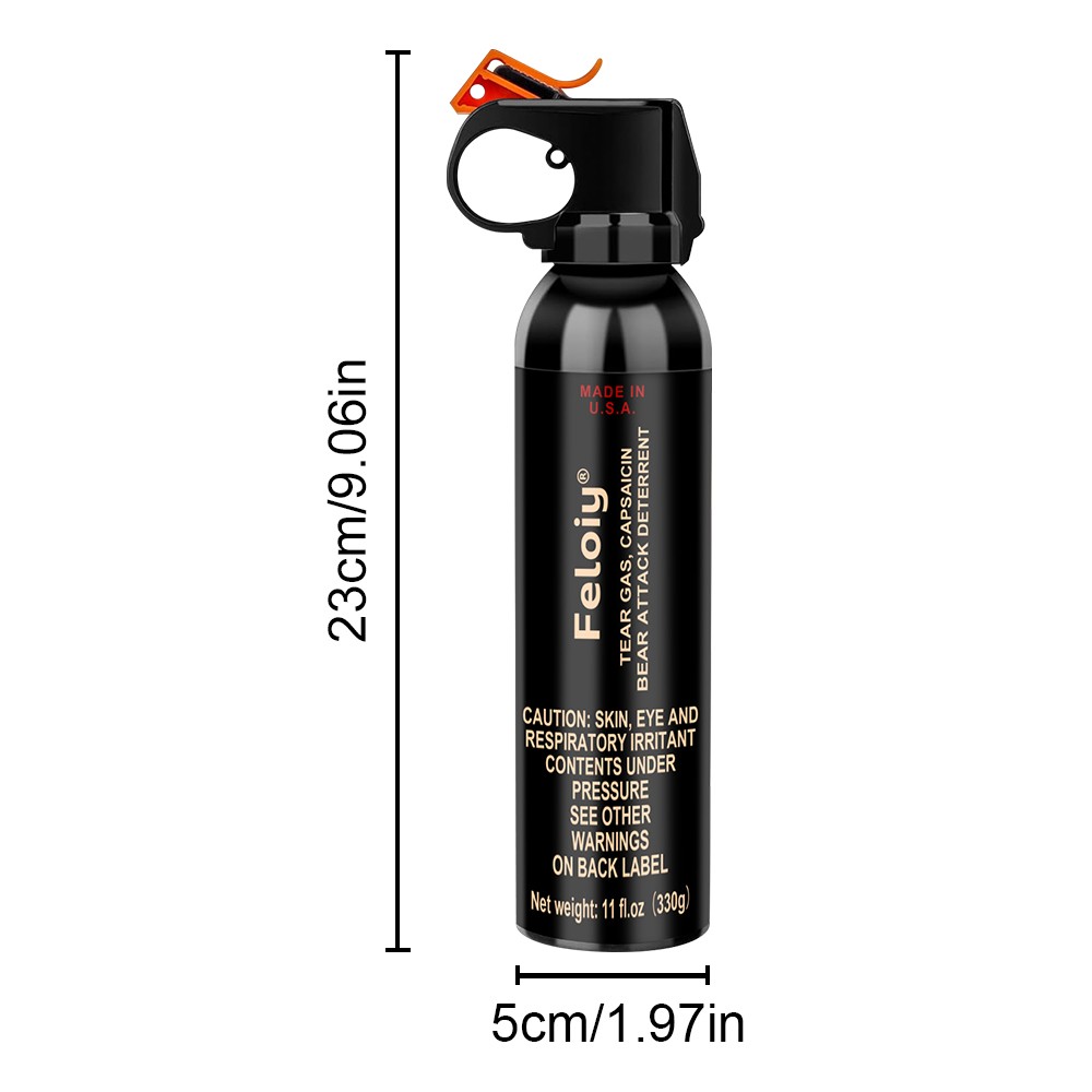2 Pack Feloiy Bear Repellant Self Defense Spray – 11 oz Bear Attack Deterrent