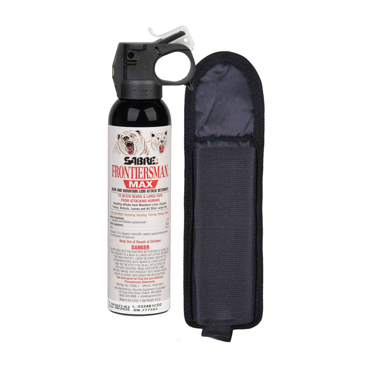 9.2 oz. Bear Spray & Mountain Lion Spray with Belt Holster