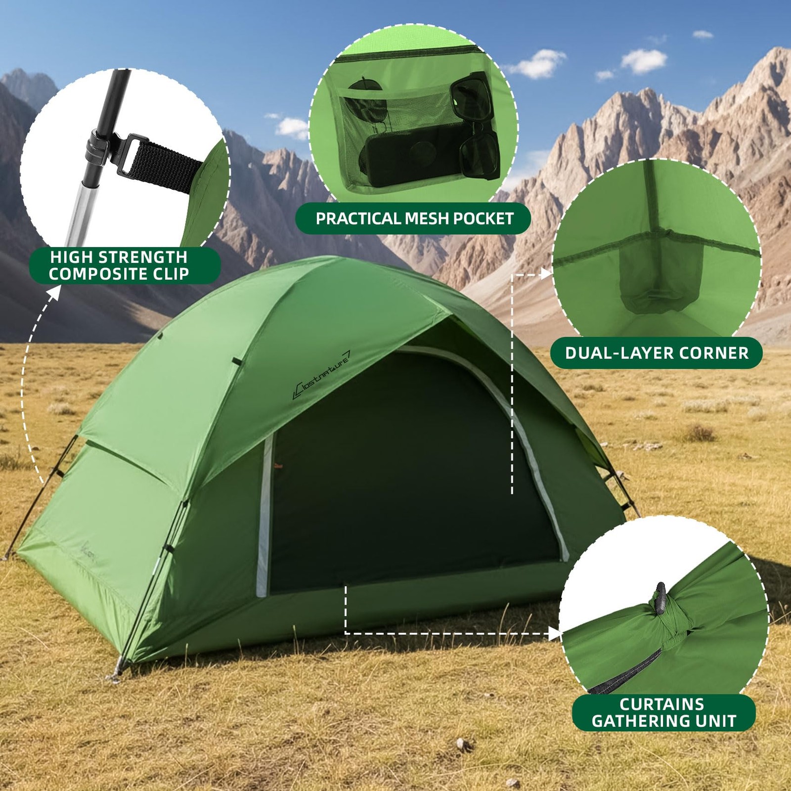 Camping Tent For 2 Person 4 Person 6 Person – Waterproof Two Person Tents For