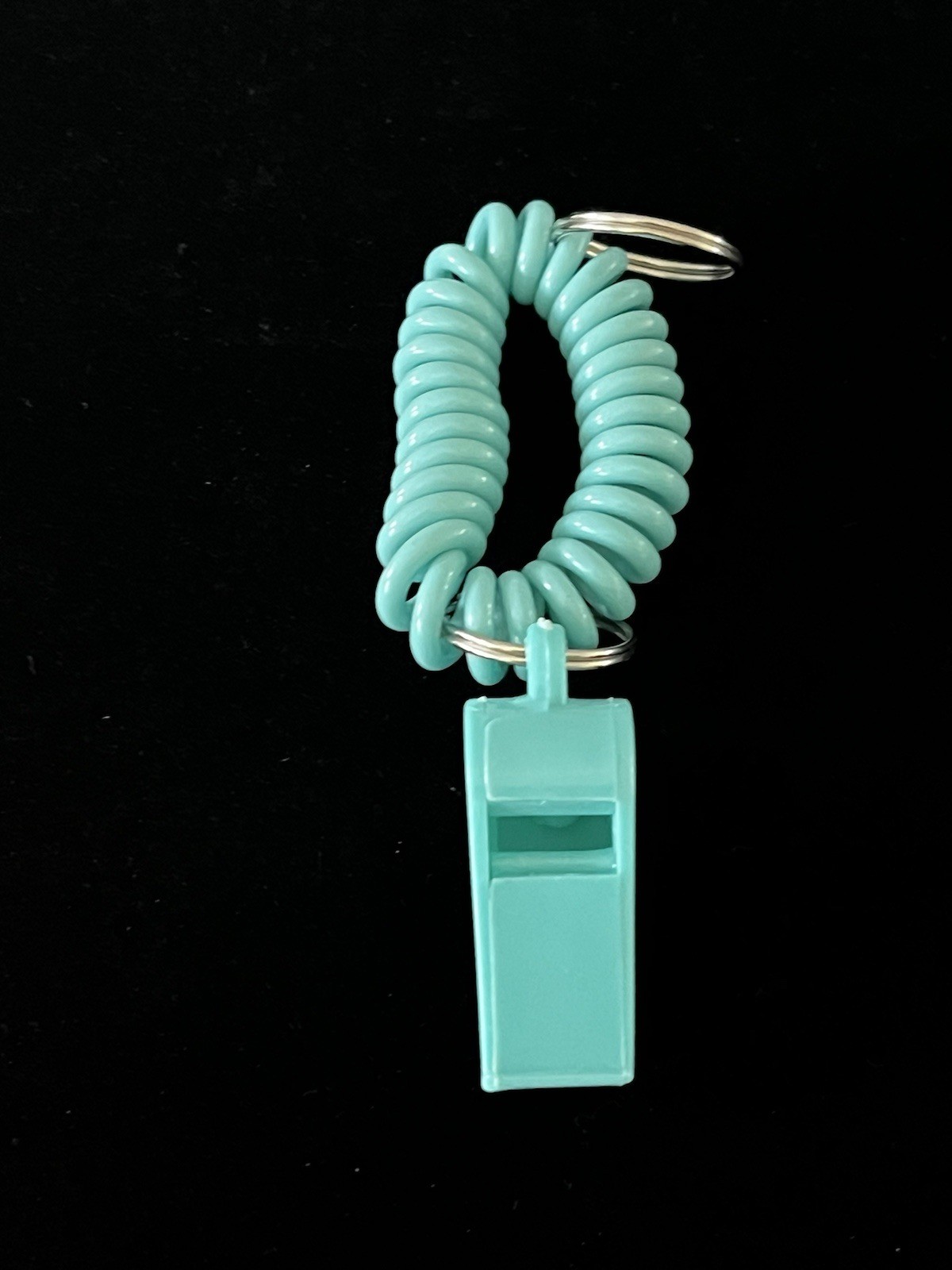 Vintage Whistles Plastic Whistle Stretchable Coil Bracelet Keychain Lot of 2
