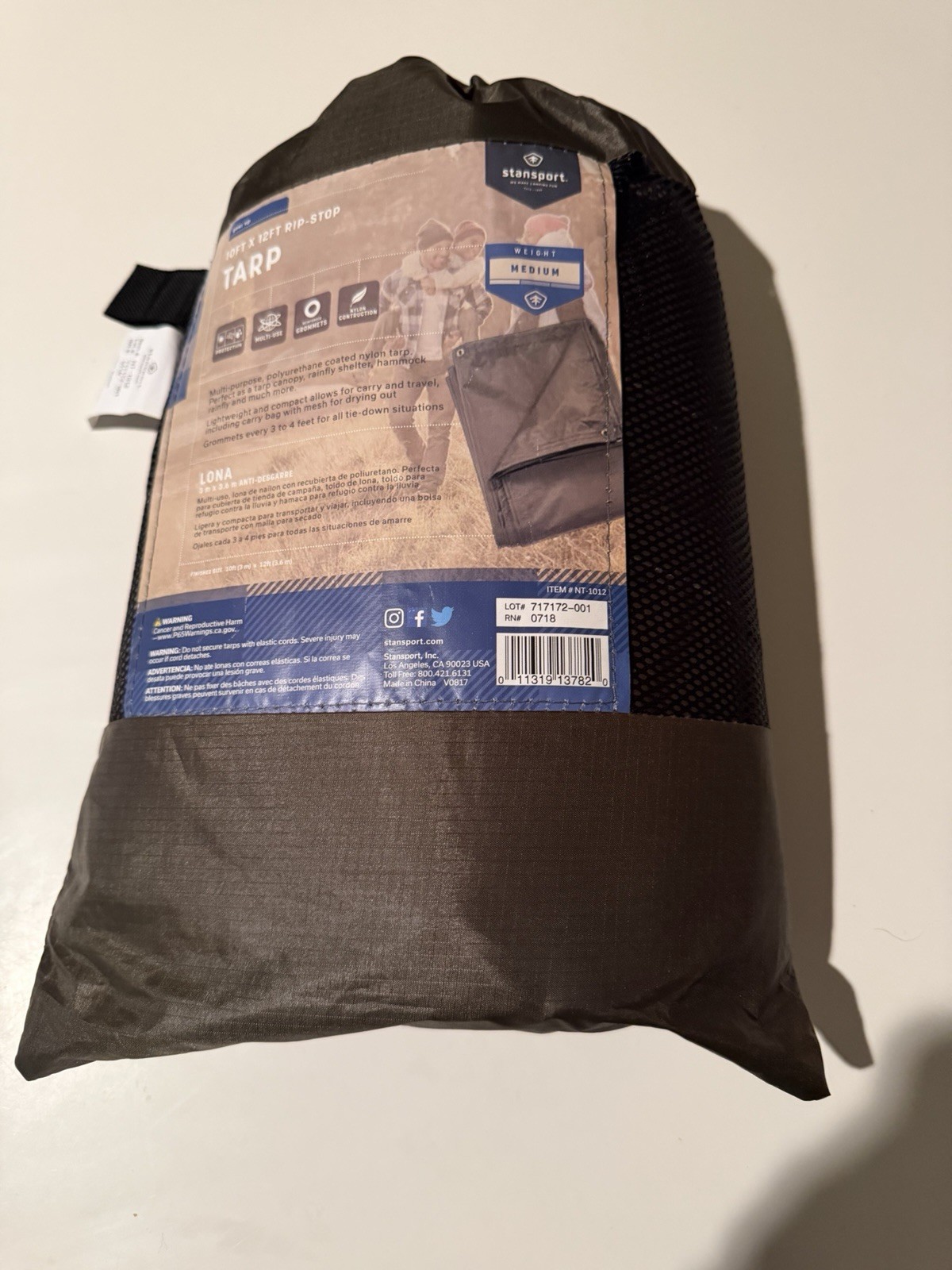 STANSPORT Nylon Ground Cloth MEDIUM DUTY REINFORCED RIP – STOP 10ft x 12ft