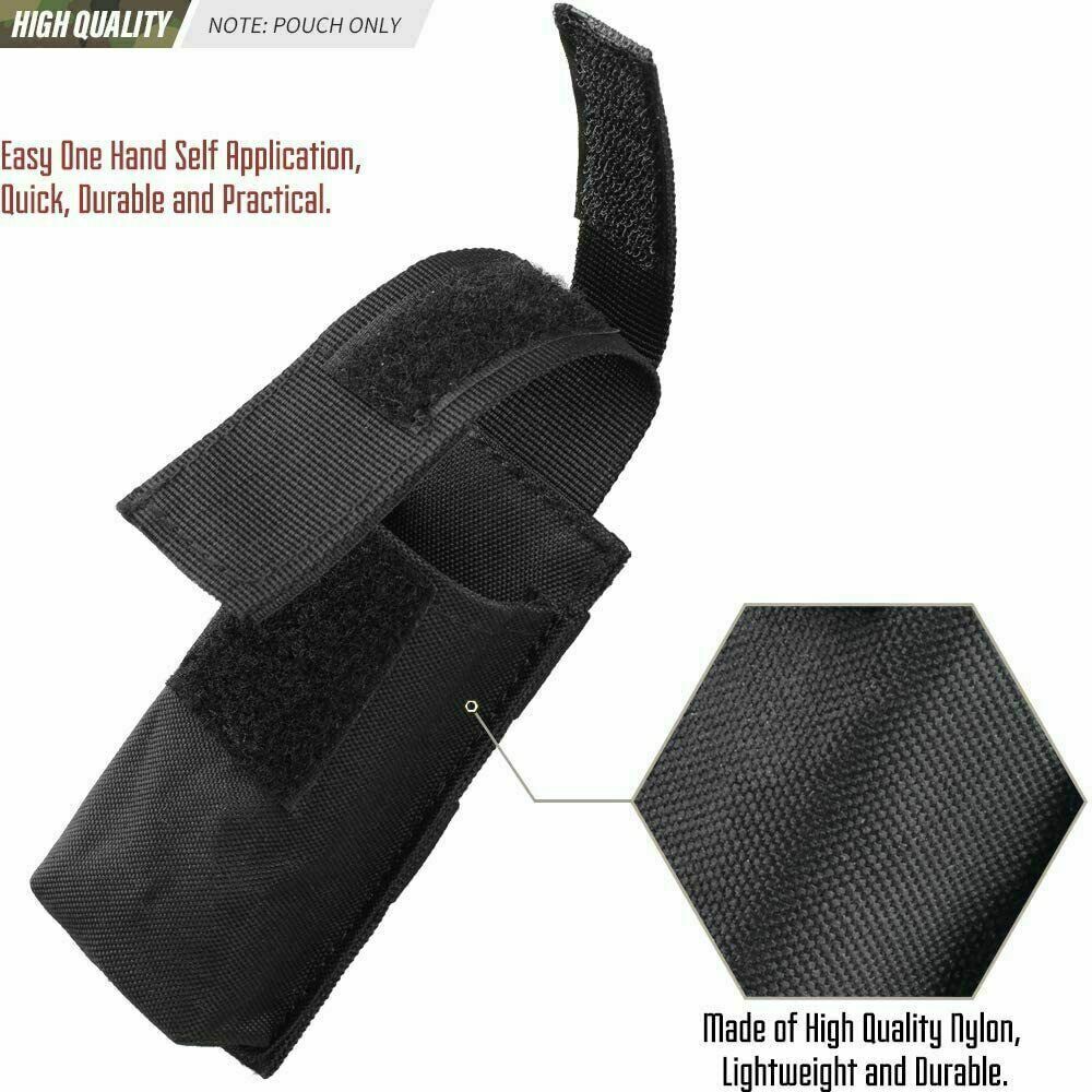 Tactical Molle Flashlight Holder Belt Holster Flashlight Pouch Torch Carry Case