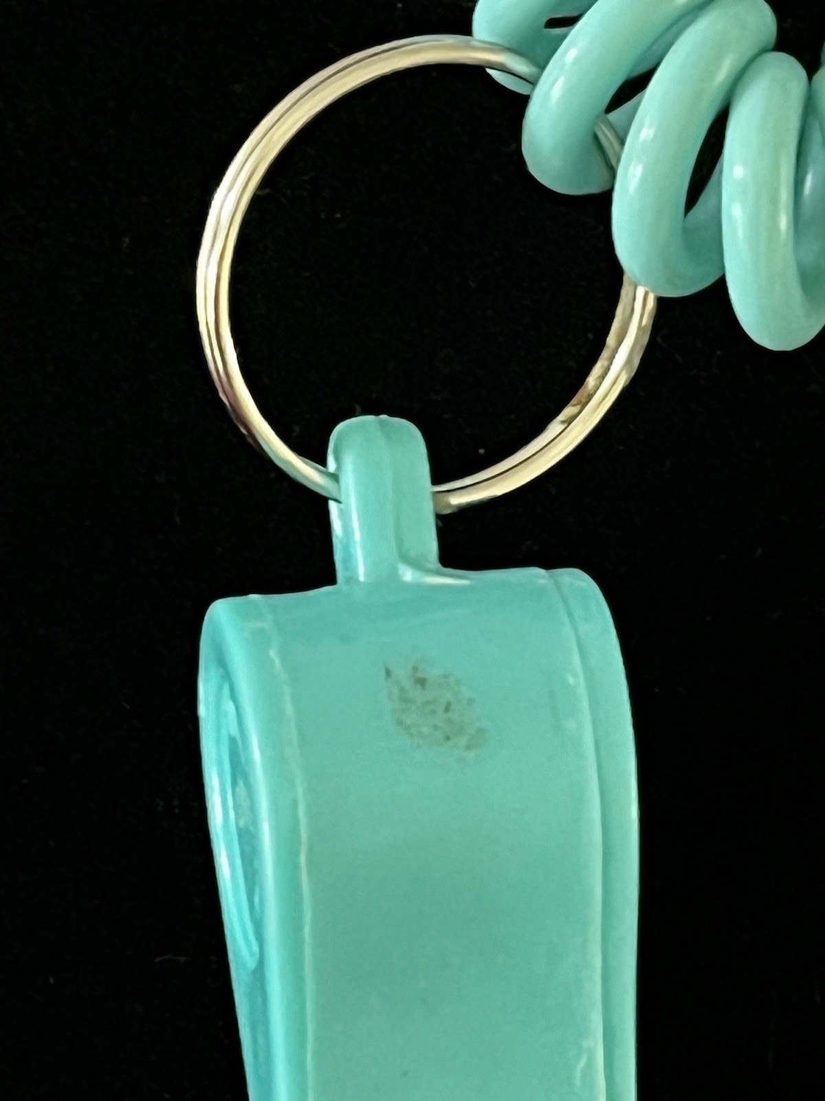 Vintage Whistles Plastic Whistle Stretchable Coil Bracelet Keychain Lot of 2