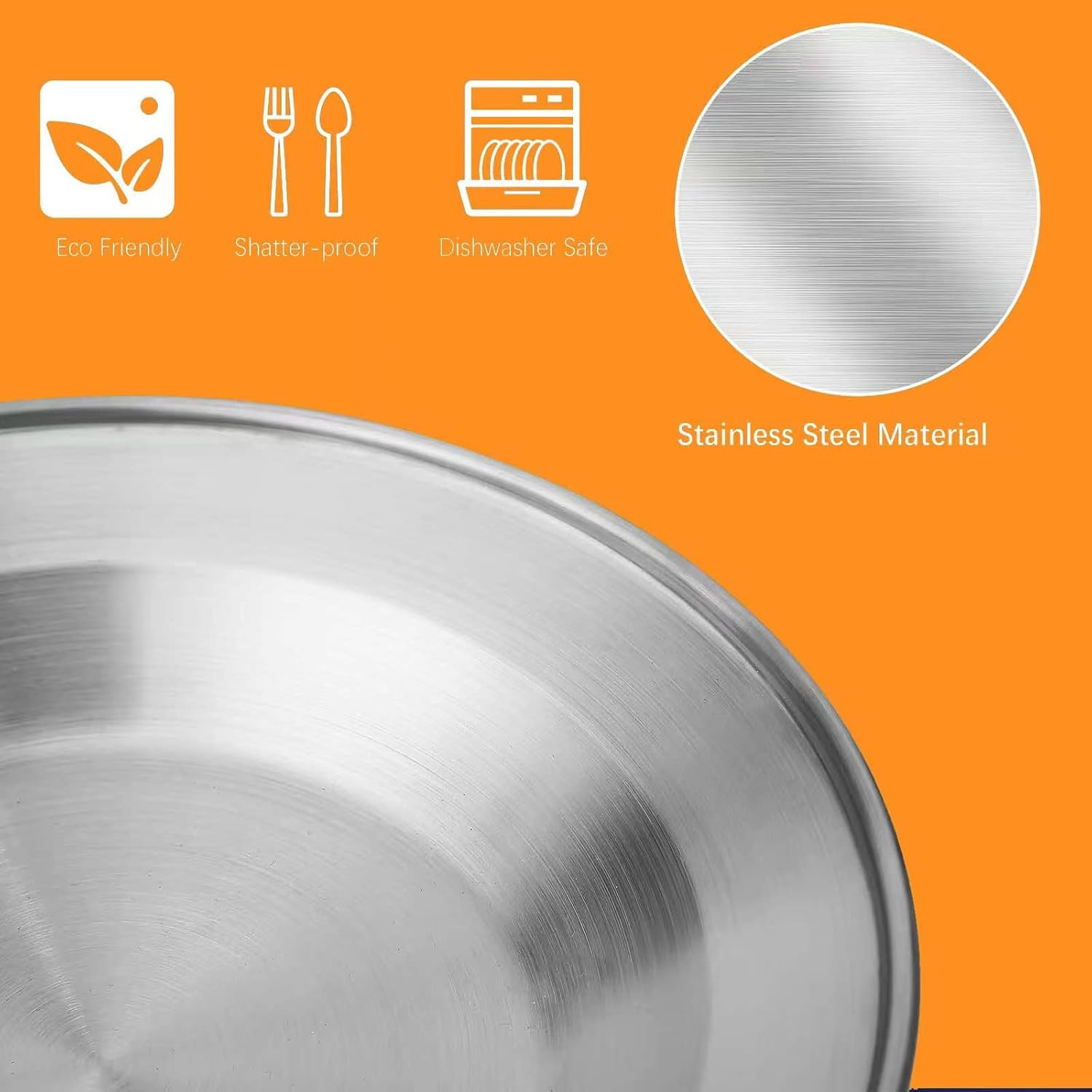 Stainless Steel Camping Cutlery Set – 8 Piece, Includes Spoons, Mugs, Bowls, Pla