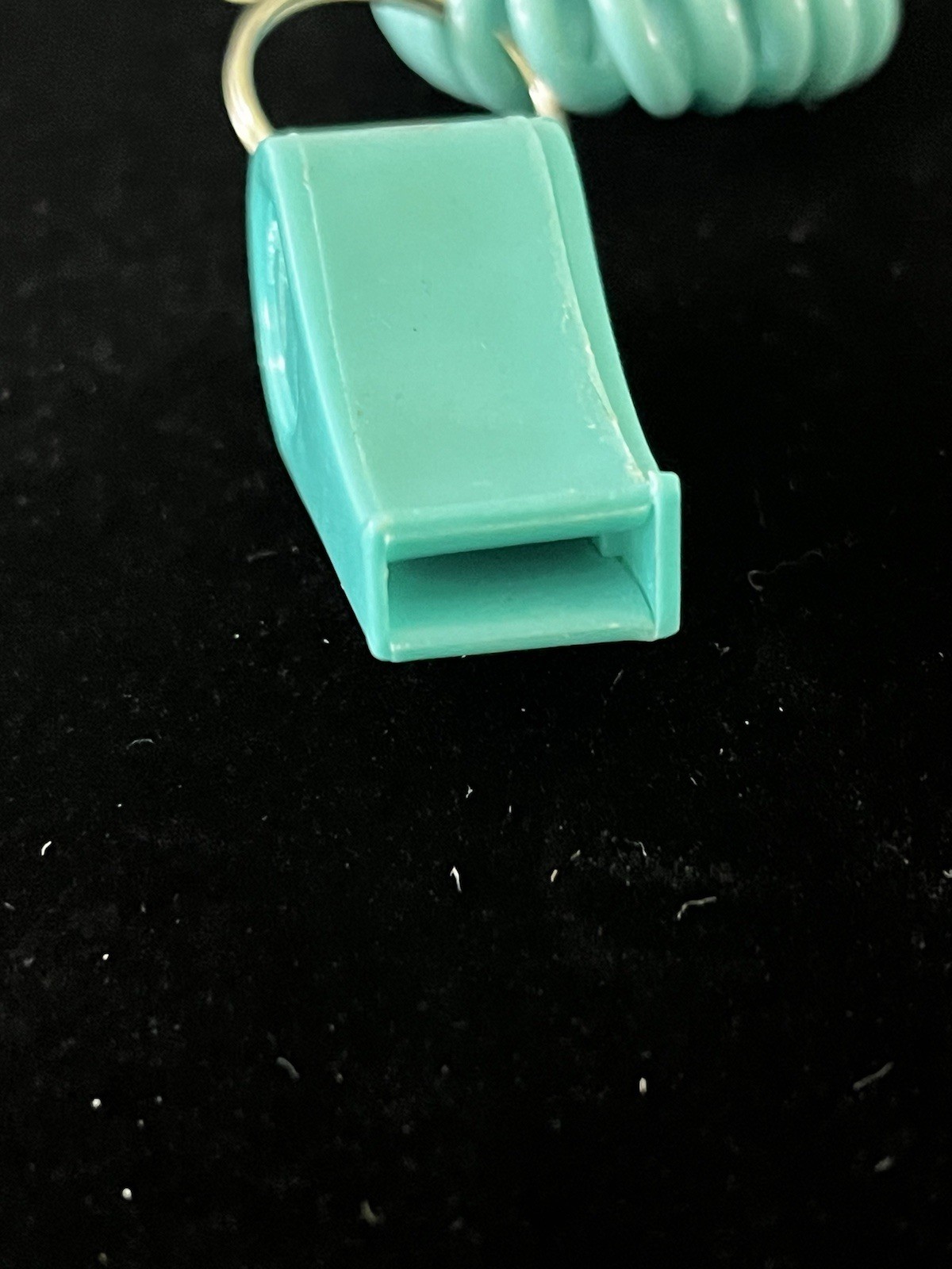 Vintage Whistles Plastic Whistle Stretchable Coil Bracelet Keychain Lot of 2