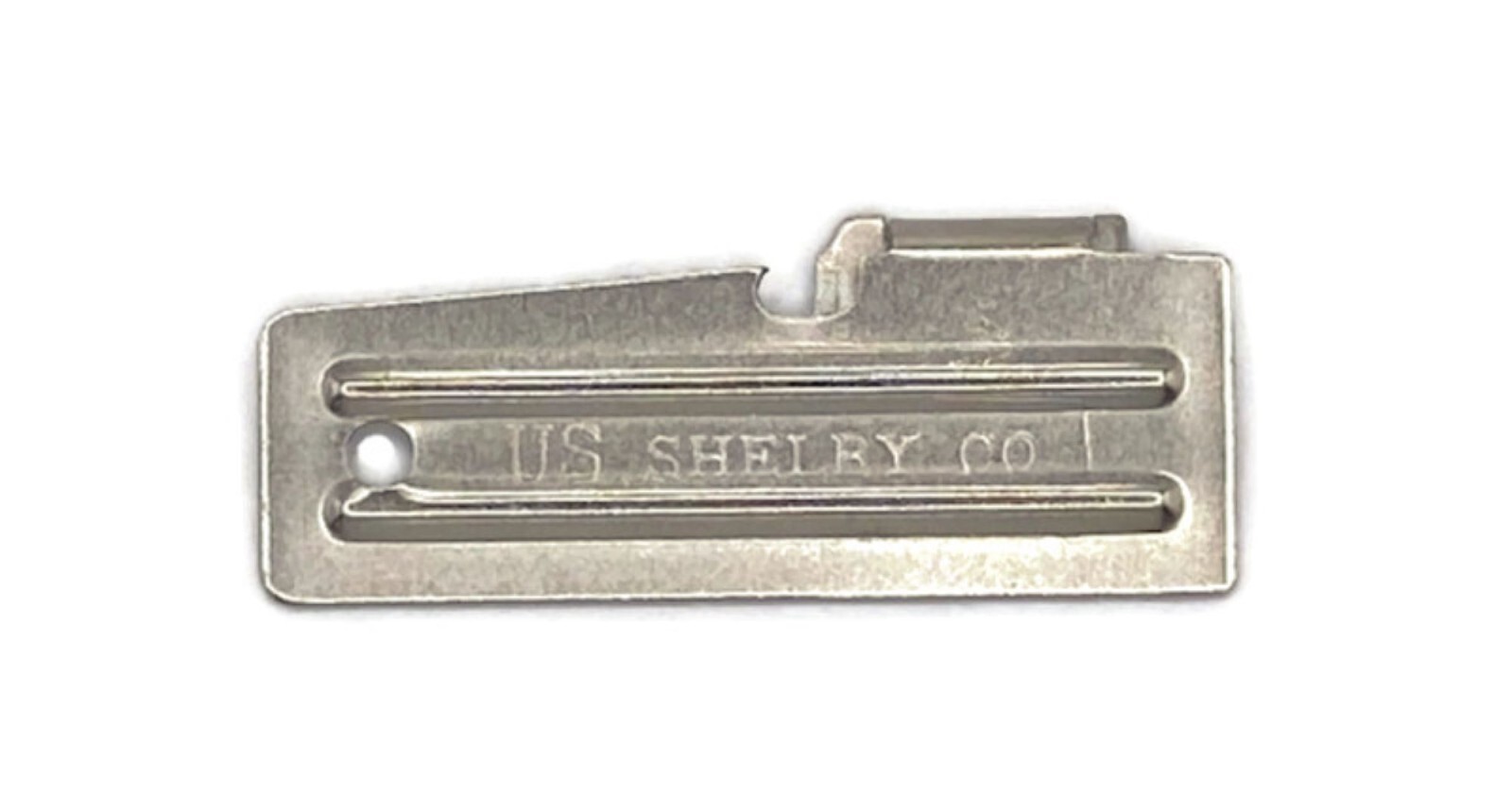 US Military Issue P51 Survival Can Opener Dog Tag Chain 4½” US Shelby Co.