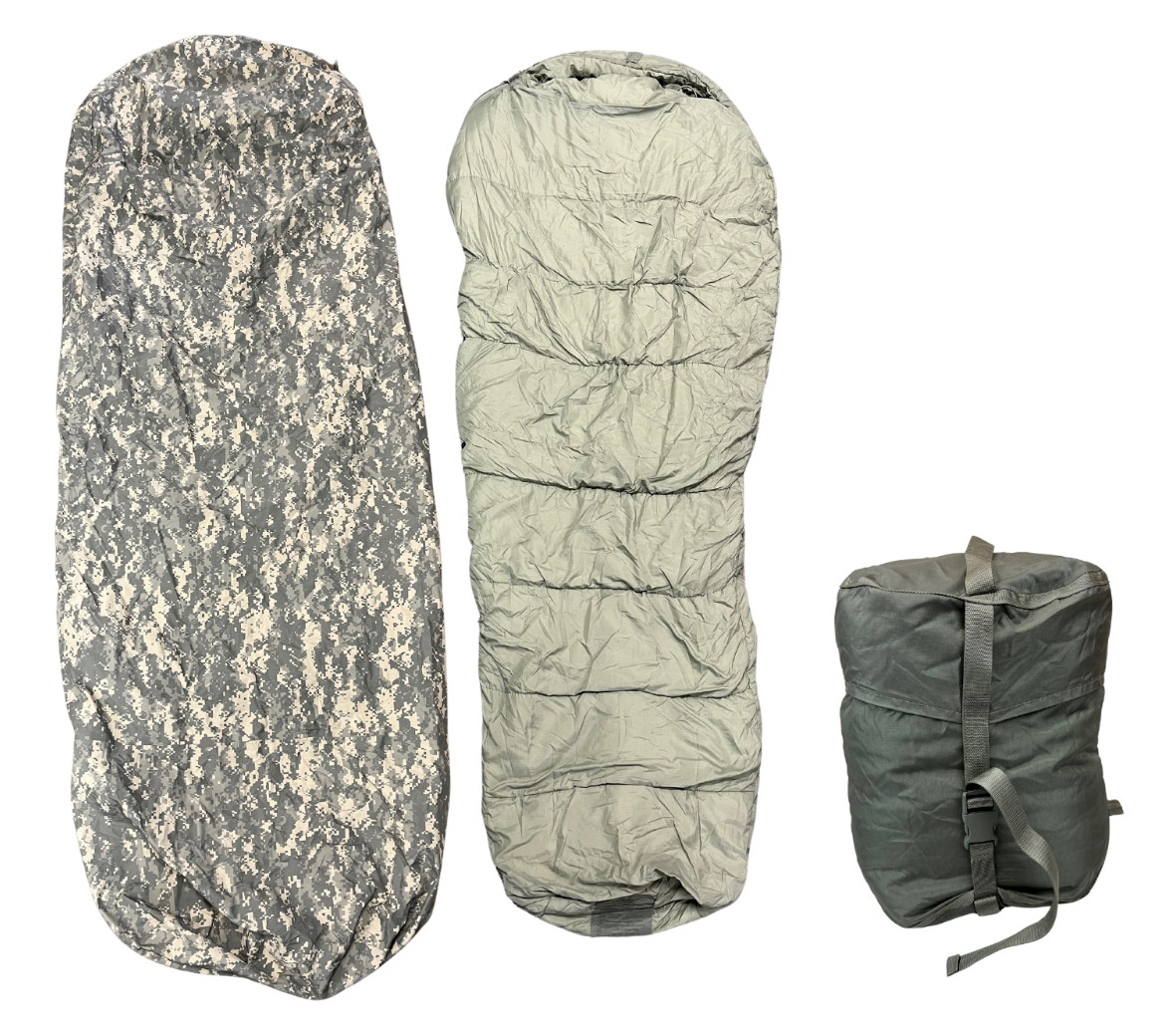 US Military Issue 5-Piece Modular Sleep System ACU Digital or Components – Used