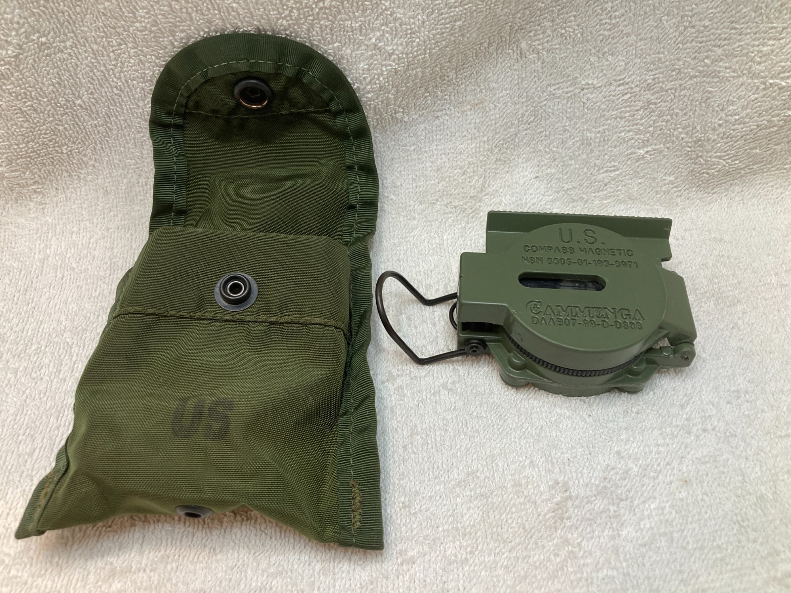 Cammenga Official US Military Lensatic Compass, With Pouch/Tool US As Is