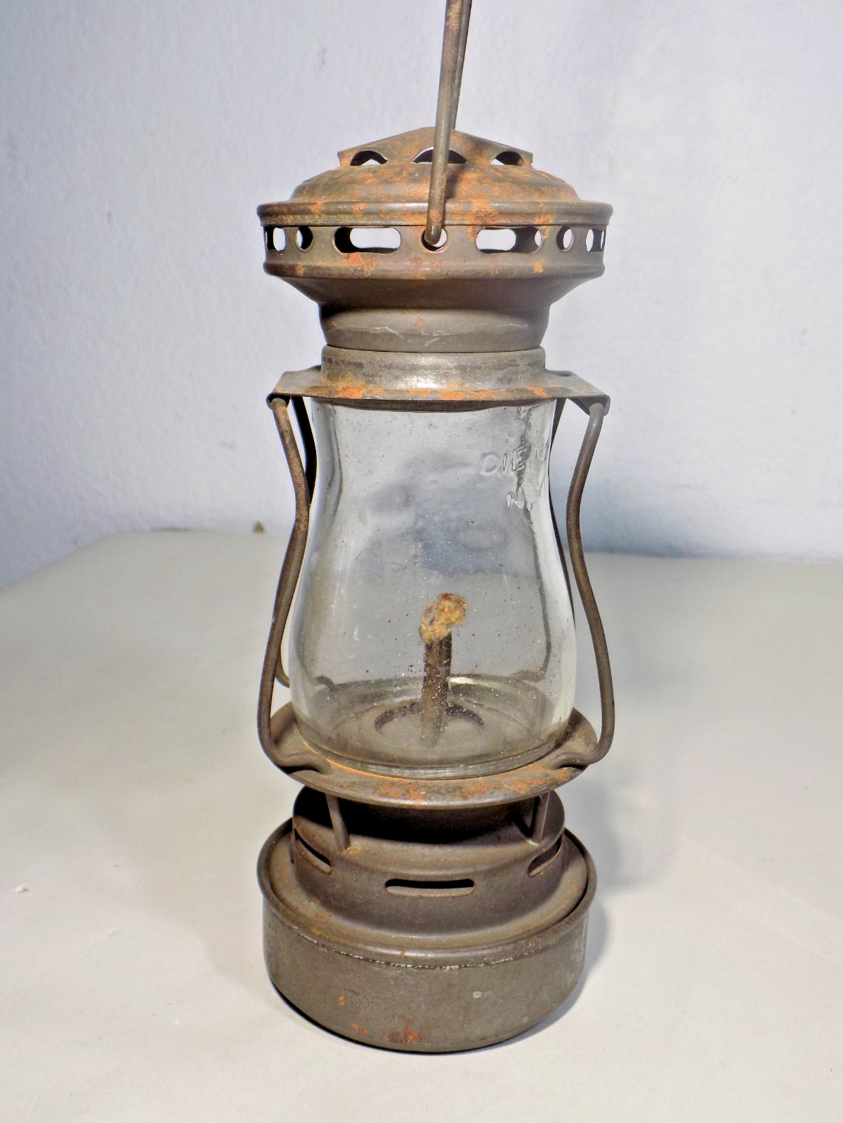 XLNT Dietz Scout Sport H4 Embossed Glass Skater’s Oil Lantern-Complete-