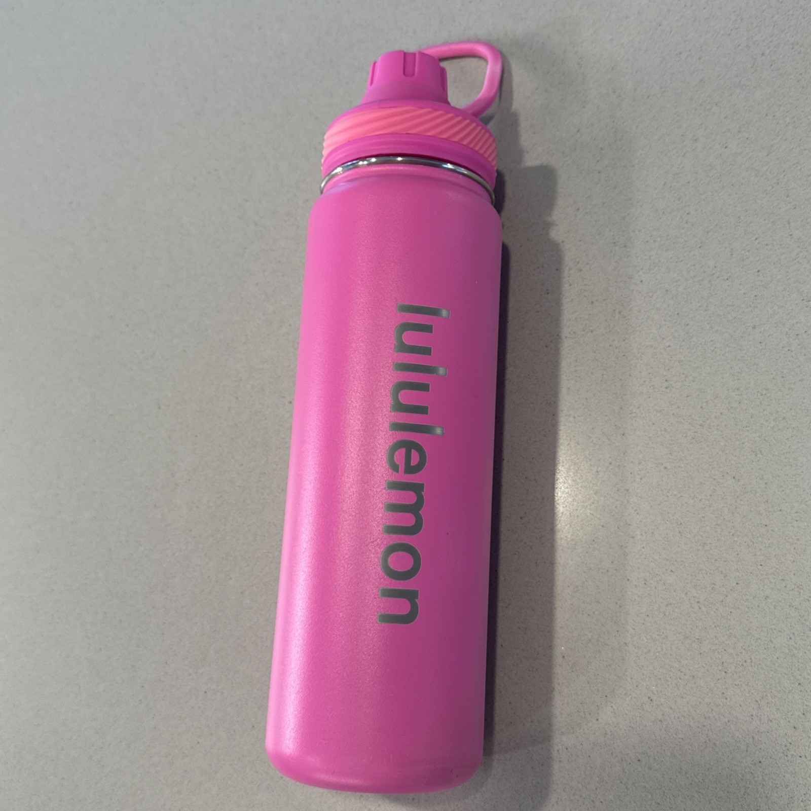 Lululemon Sport Stainless Steel Pow Pink Water Bottle Insulated 32oz Hot Pink