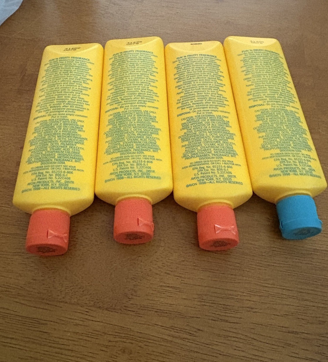 Avon 4 Pack Skin So Soft Fun N Fruity Bug GUARD For Kids SPF 30 LOTION