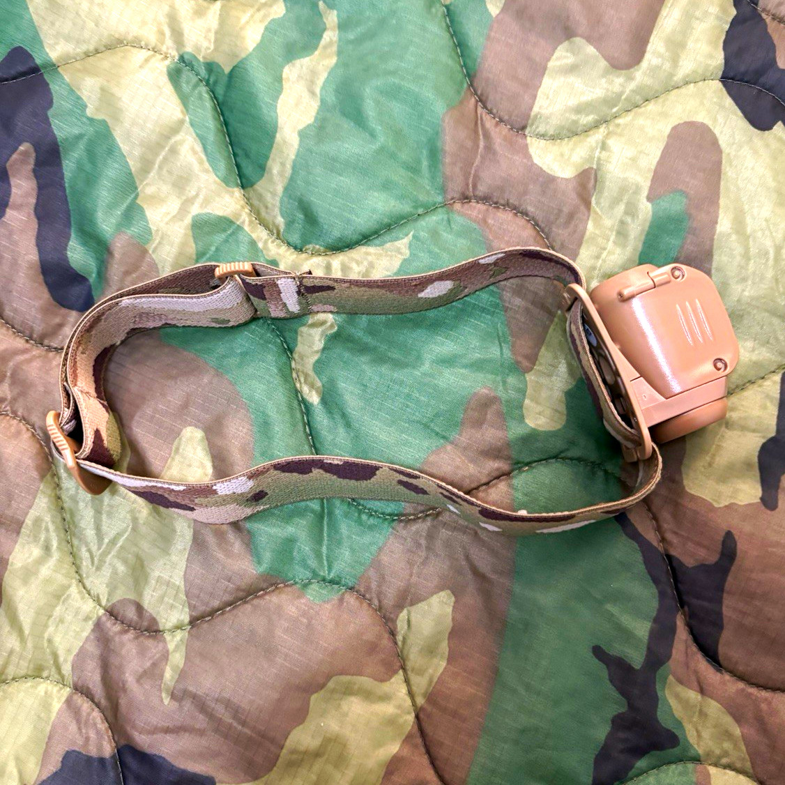 Princeton Tec Remix LED Headlamp Red Light Mode Tan/Multicam Adjustable Strap