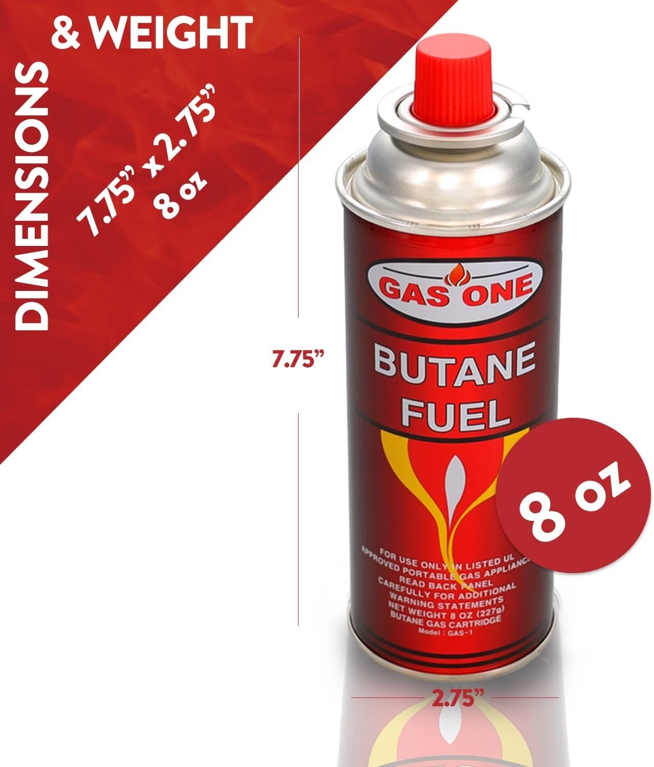 12 Butane Fuel GasOne Canisters for Portable Camping Stoves