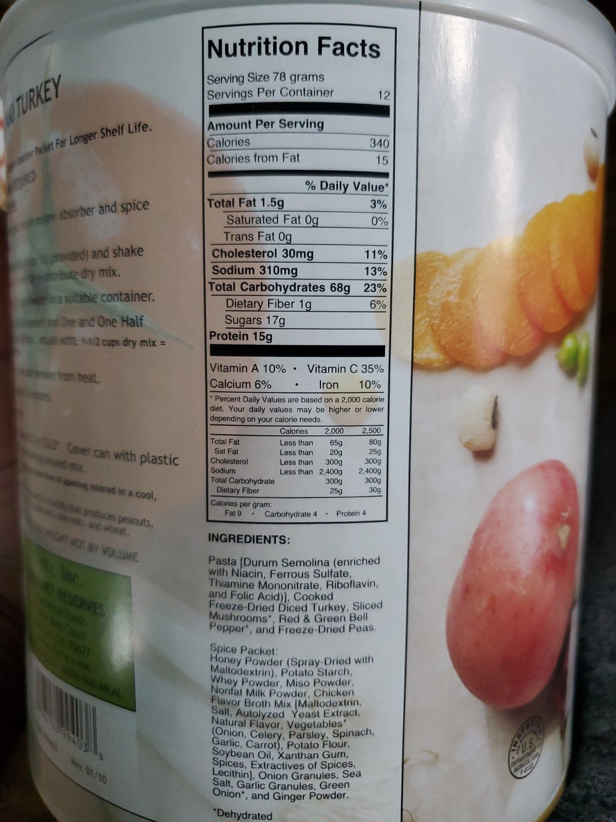 12 Cans Of AlpineAire Farms Freeze Dried Foods/Meats/Pasta/Cereal/Butter/More