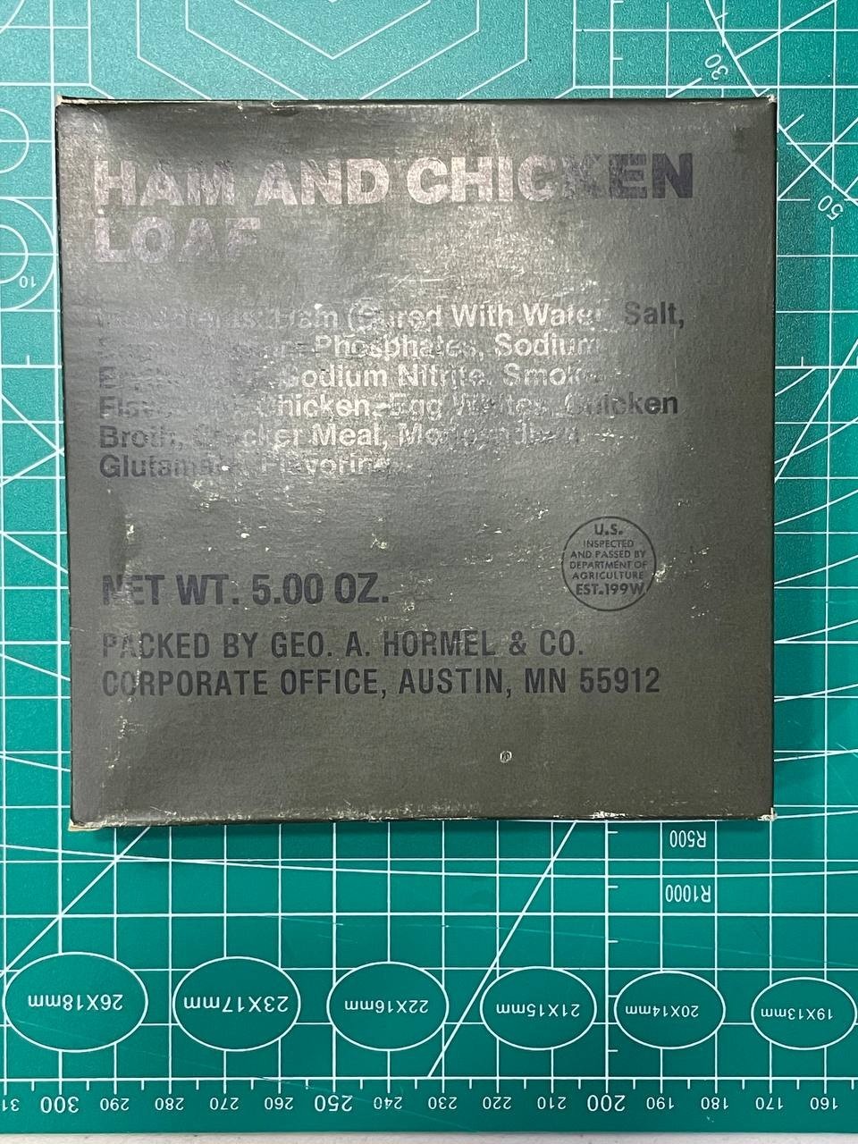 (4) 1979 test MRE Meal Ready To Eat Individual Ham And Chicken Loaf Entrée only
