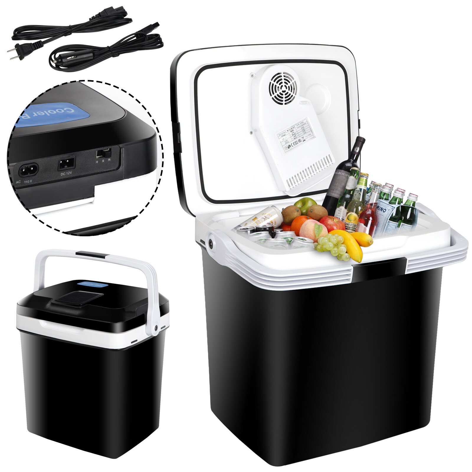ICE 5.7Gal Car Thermoelectric Cooler&Warmer Travel Fridge Camping 12V Portable