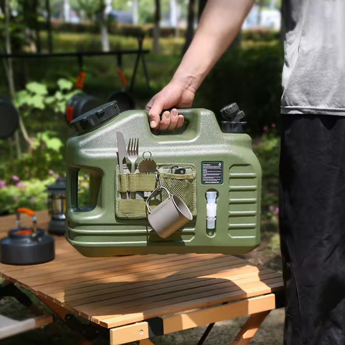Portable Camping Shower with 7-Gallon Water Jug, Rechargeable Camping Shower New