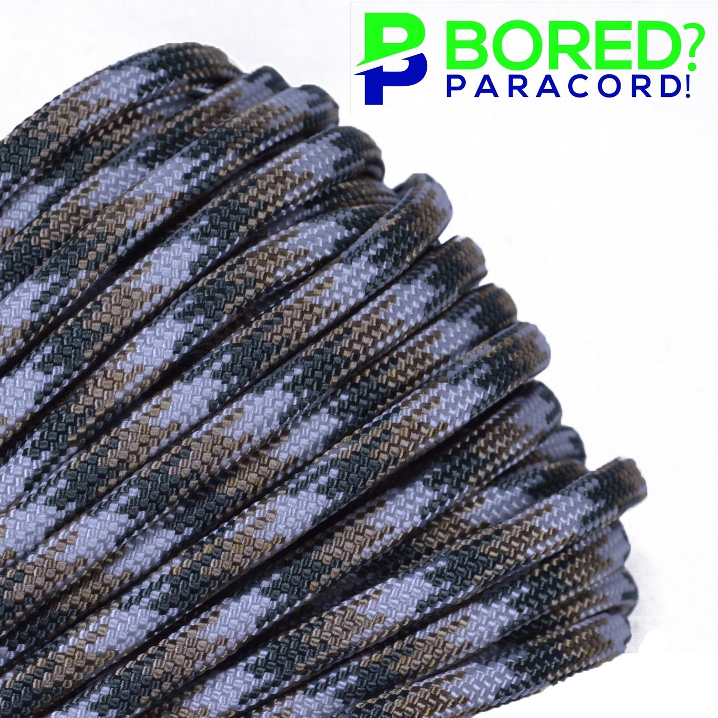 Front Range Camo – 50 FT – 550 Paracord Rope 7 strand Parachute Cord