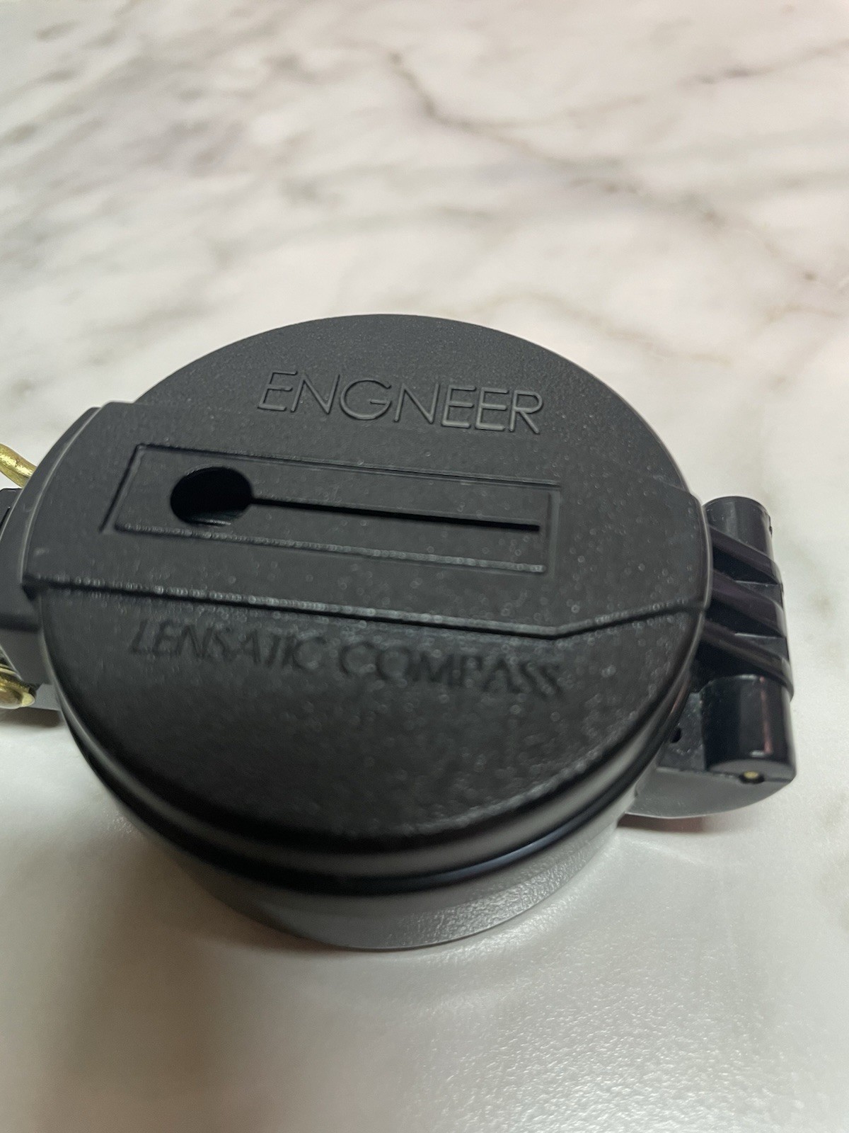 VTG Engneer Lensatic Compass Black Fold Open