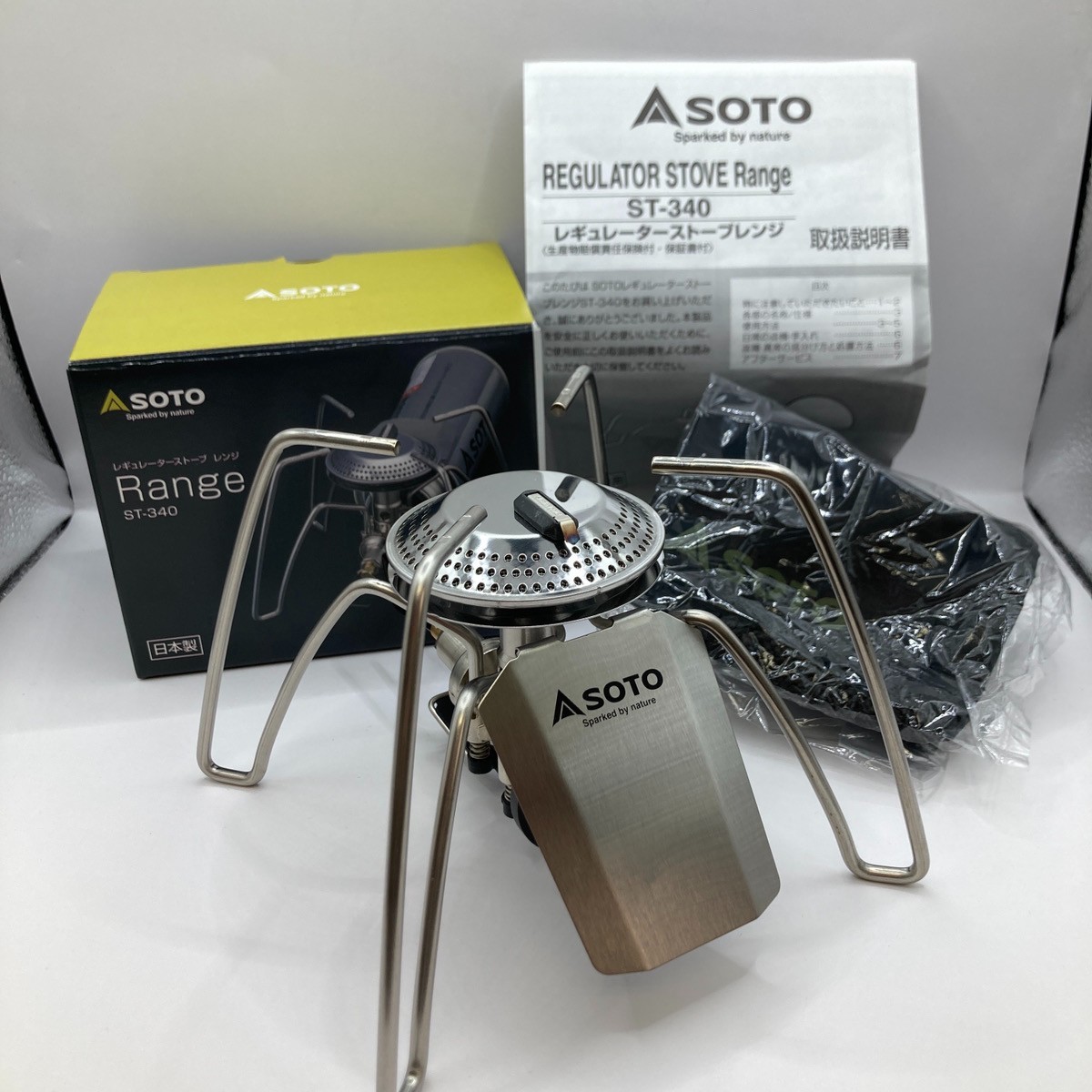 SOTO Single Burner Micro Regulator Equipped ST-340 Silver Camping Hiking Outdoor