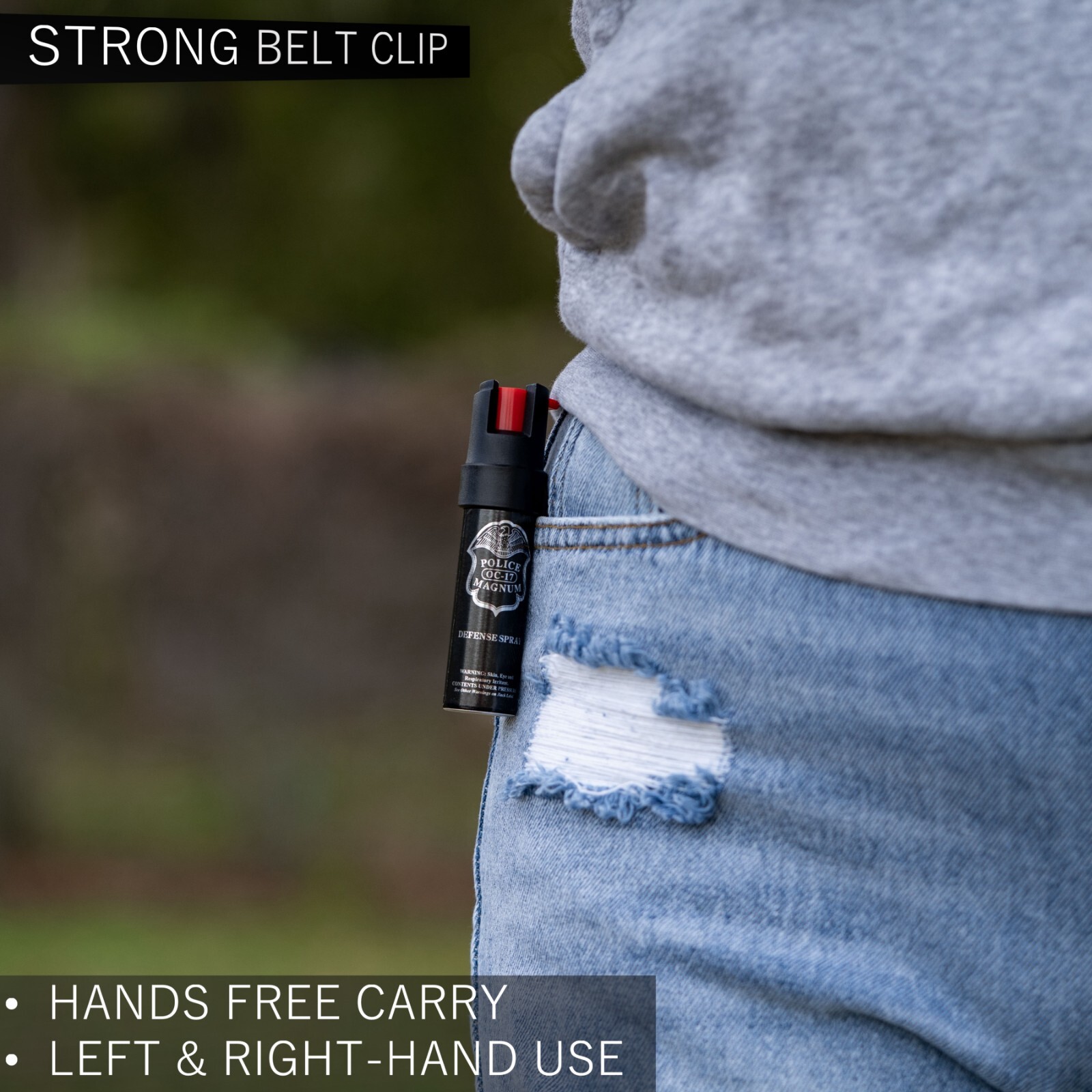 2 Police Magnum pepper spray .75oz pocket clip self defense security protection