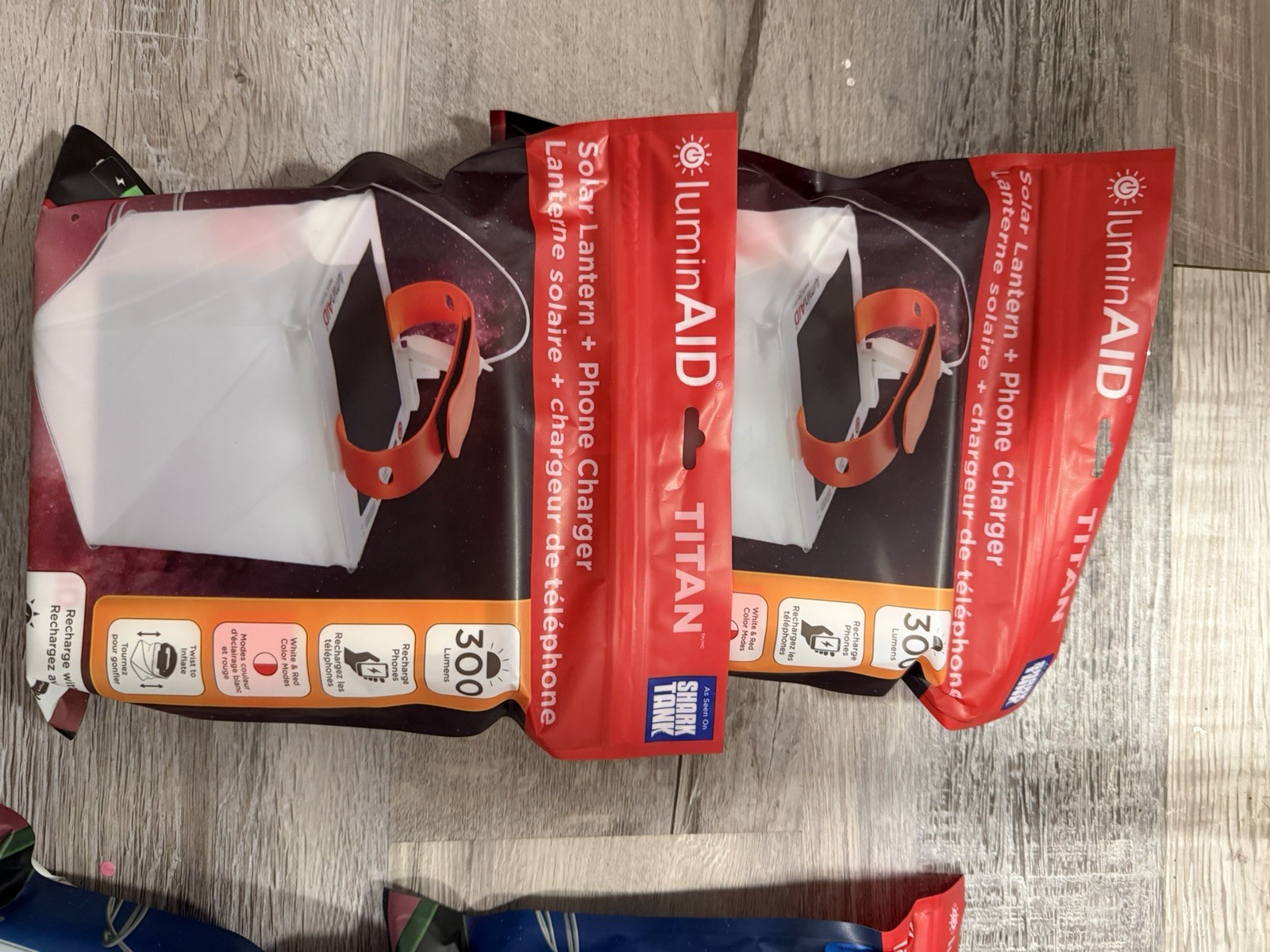 Set of 2 LuminAID Titan 2-in-1 Solar Lantern & Phone Charger 300 Lumens New!