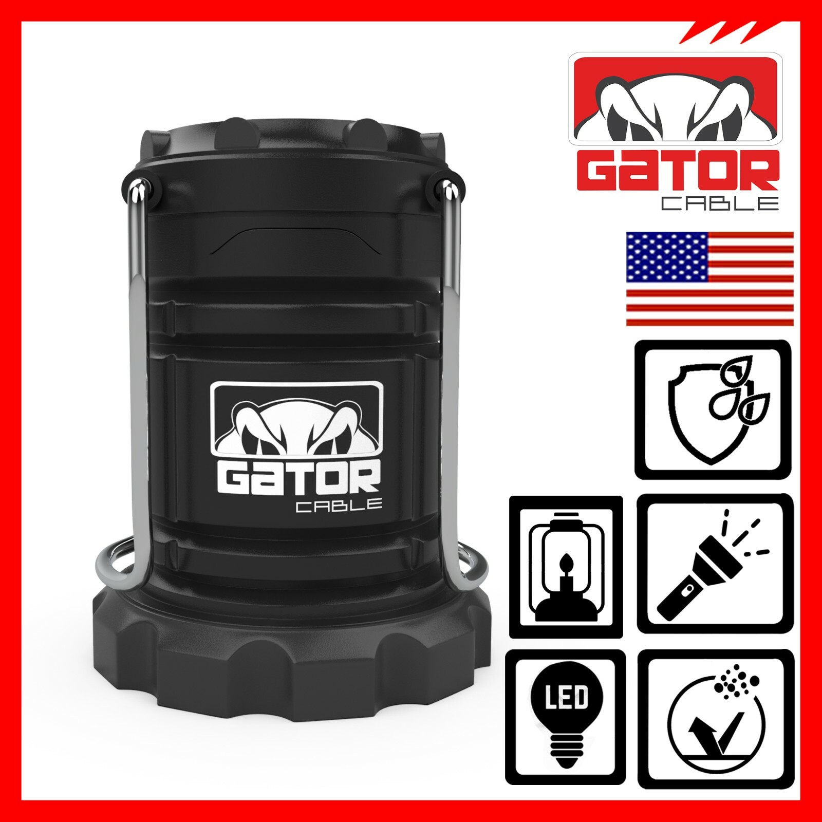 2-Pack Camping LED Bright Emergency Lantern Light Lamp Portable Battery Powered