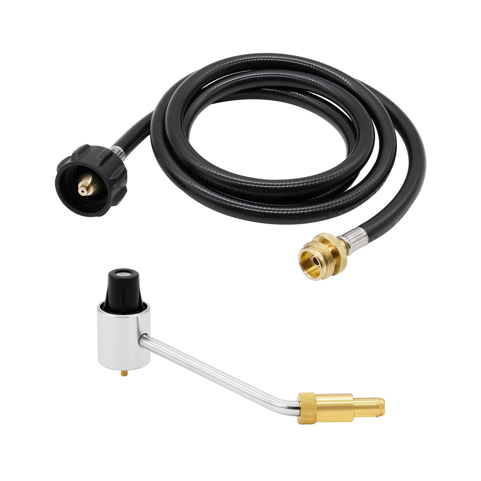Thaekuns 5430 Camping Stove Regulator with 6 FT Propane Adapter Hose black