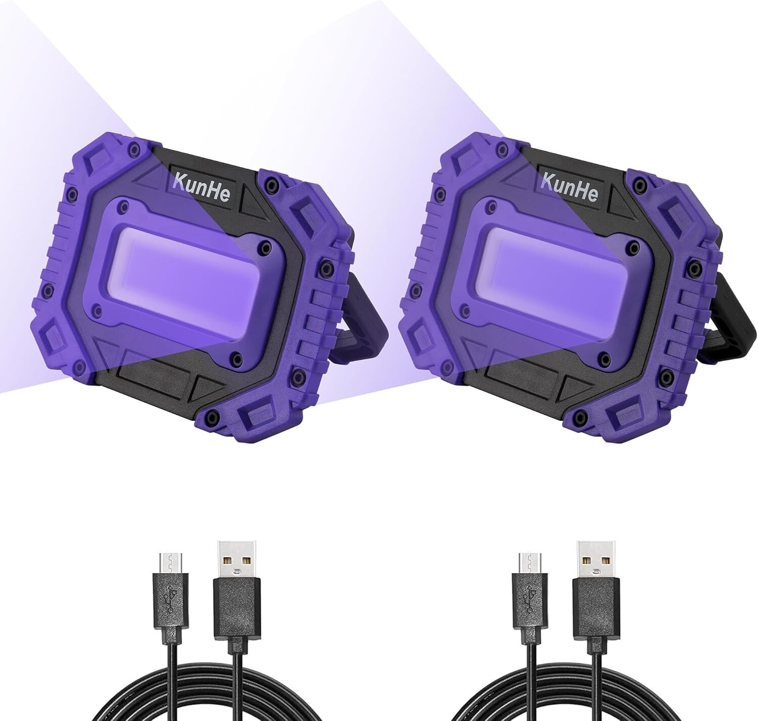 Rechargeable UV Black Light Battery Powered Blacklight Cordless UV Light 1 or 2