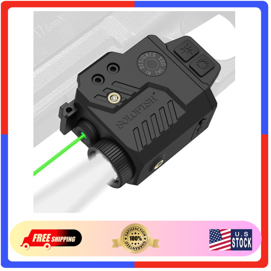 SOLOFISH Tactical Flashlight–Multi-Color Beam & Strobe,Rail-Compatible