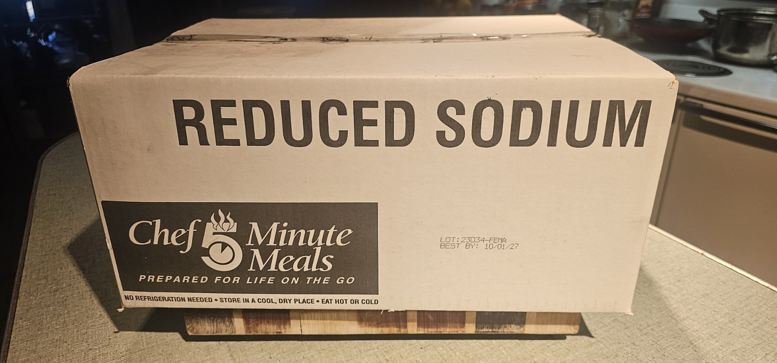 Chef 5 Minute Meals MRE Case – 12 Self-Heating Emergency Meals – Best By 10/2027