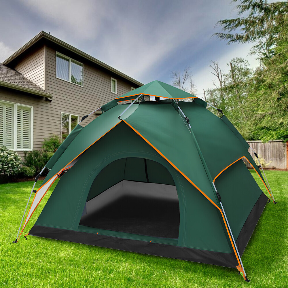 3-4 Person Pop Up Tents Waterproof Windproof Instant Tent for Camping Hiking